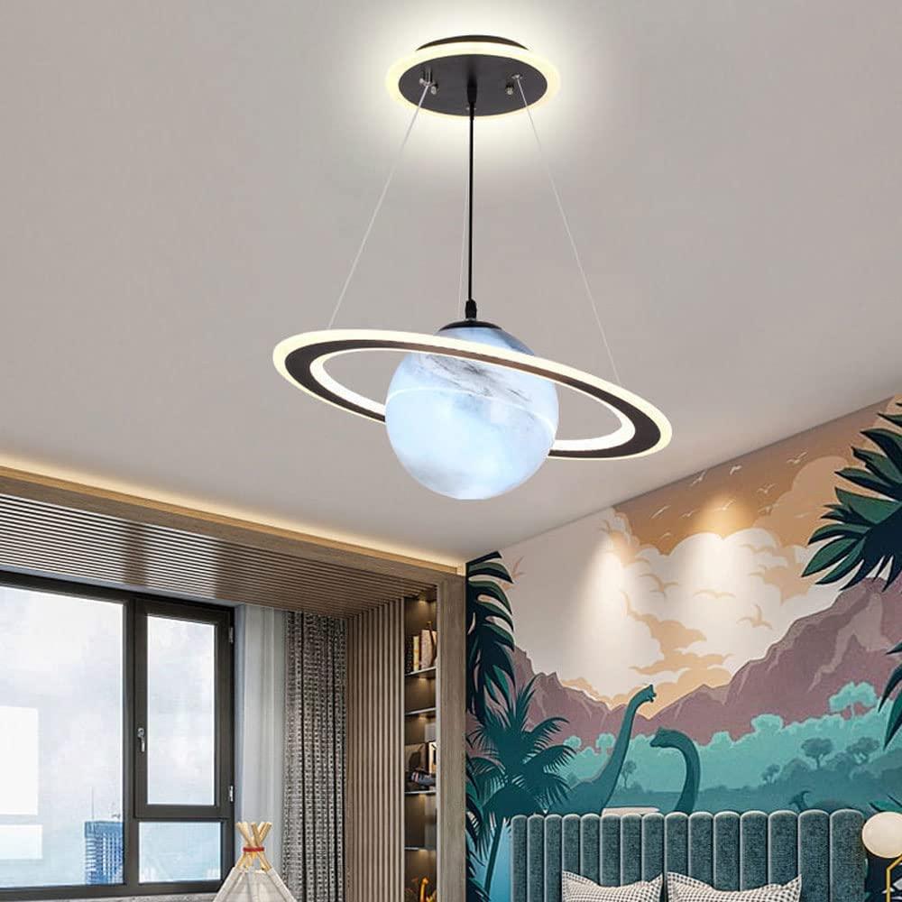 SpaceShine Light - Moderne Weltraum-Planet LED Pendelleuchte