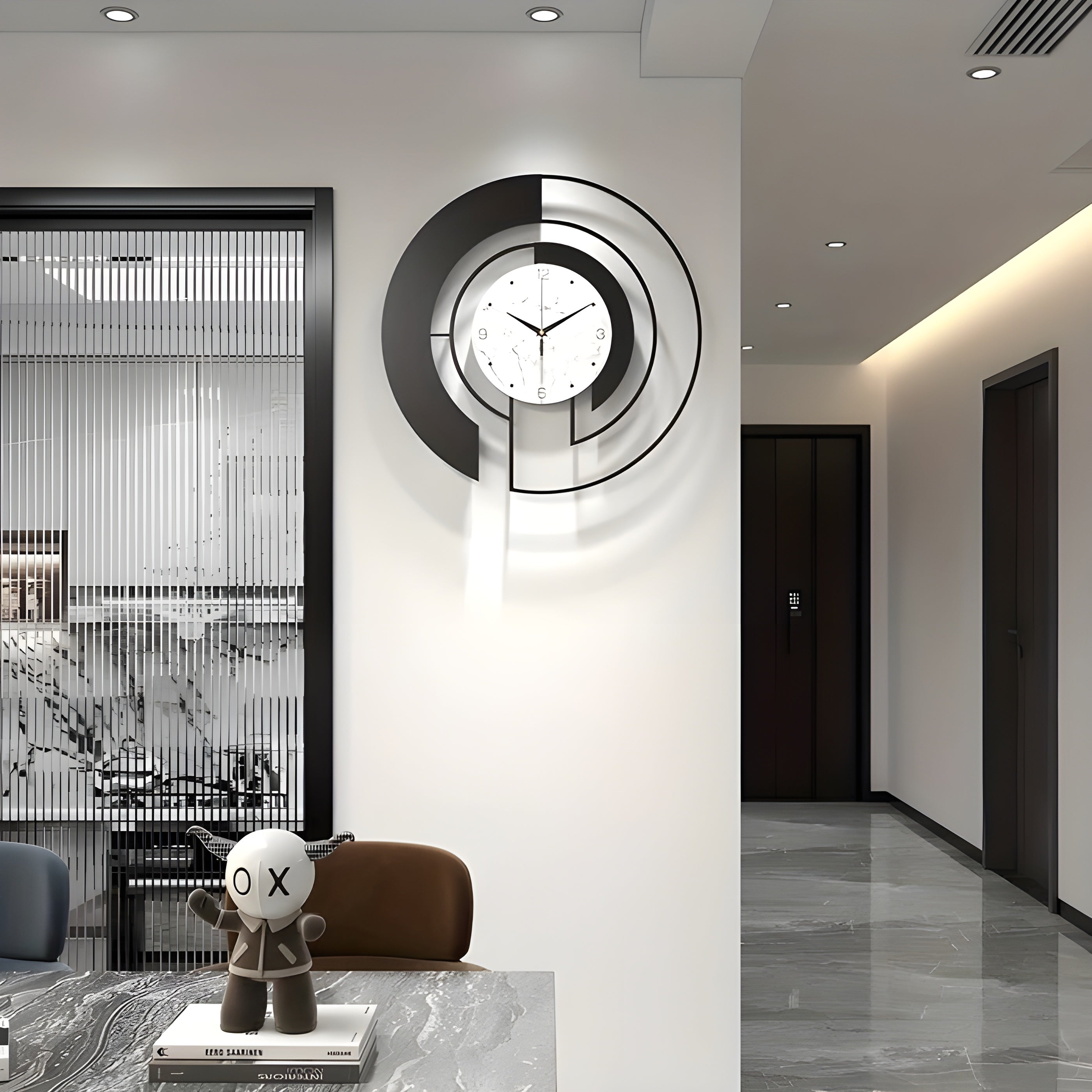 TimelessArc Clock – Minimalistische Geräuschlose geometrische Wanduhr