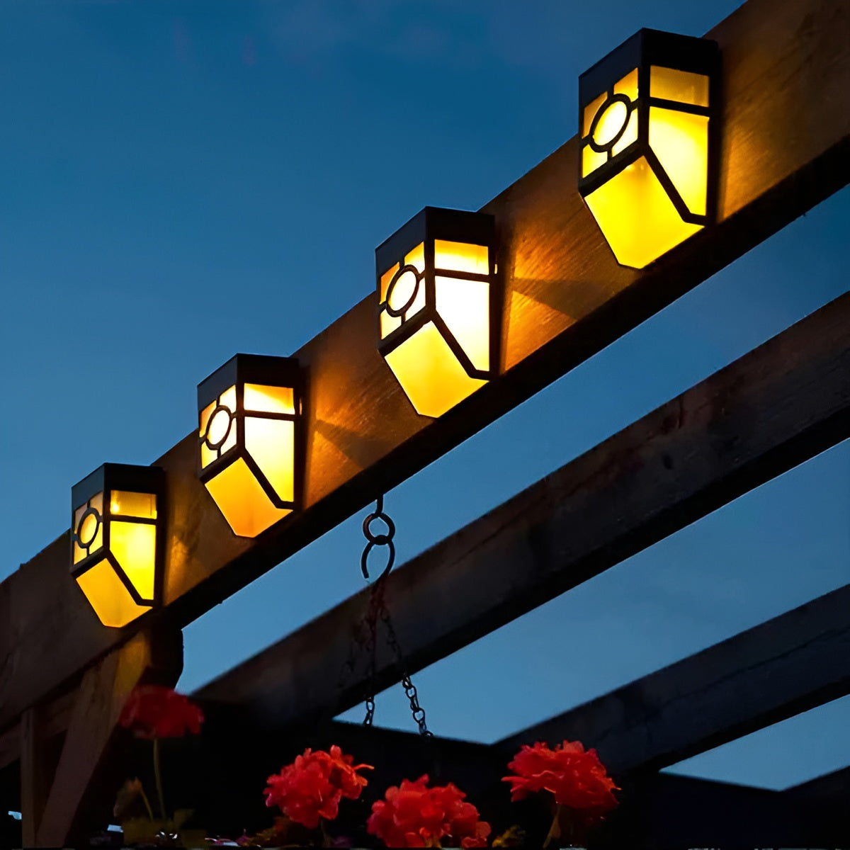 Solar LED Wandleuchte – Energiesparend und Wetterfest | 2er-Set für Außenbereich