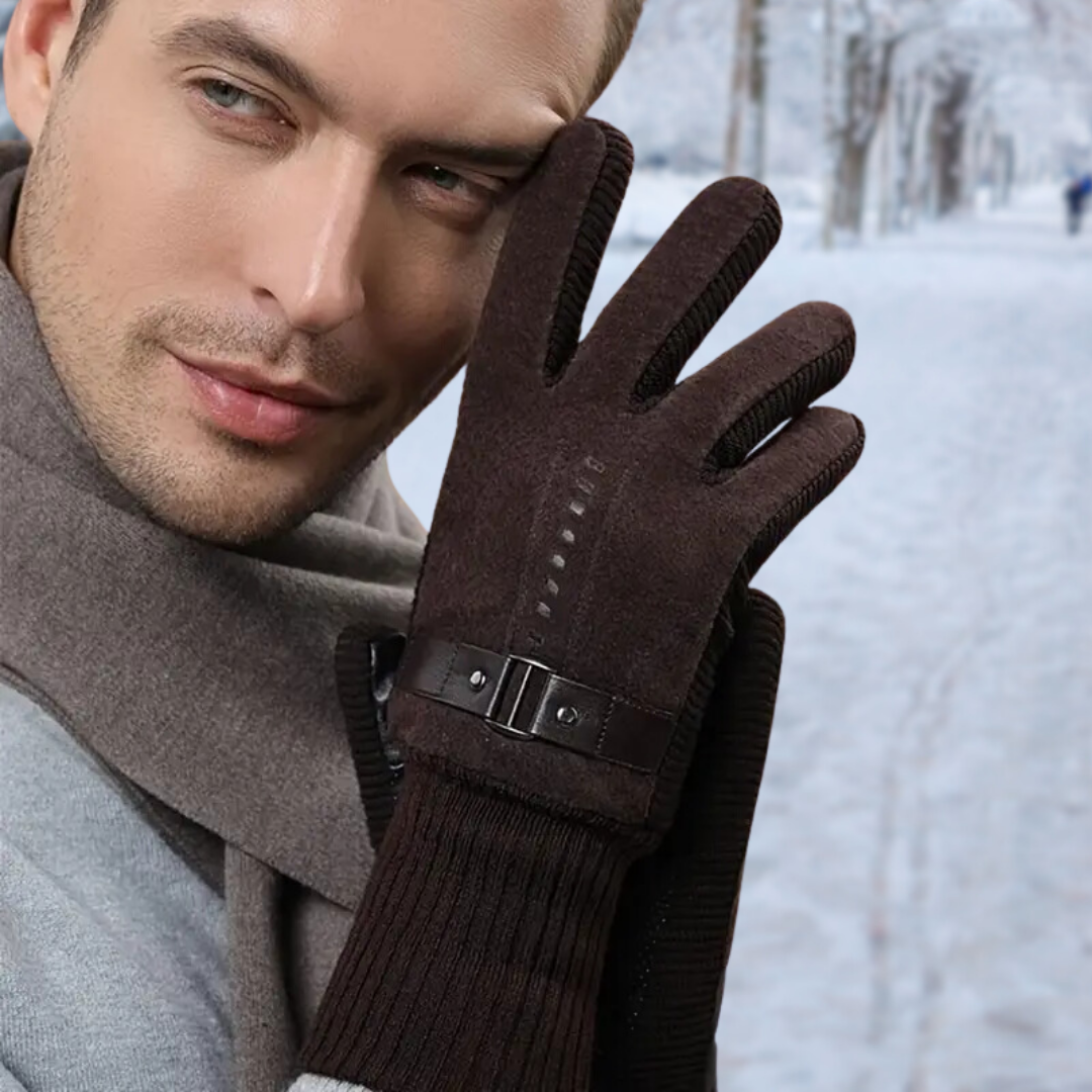 Winddichte Herren Handschuhe – Nahaufnahme Nähte und Material