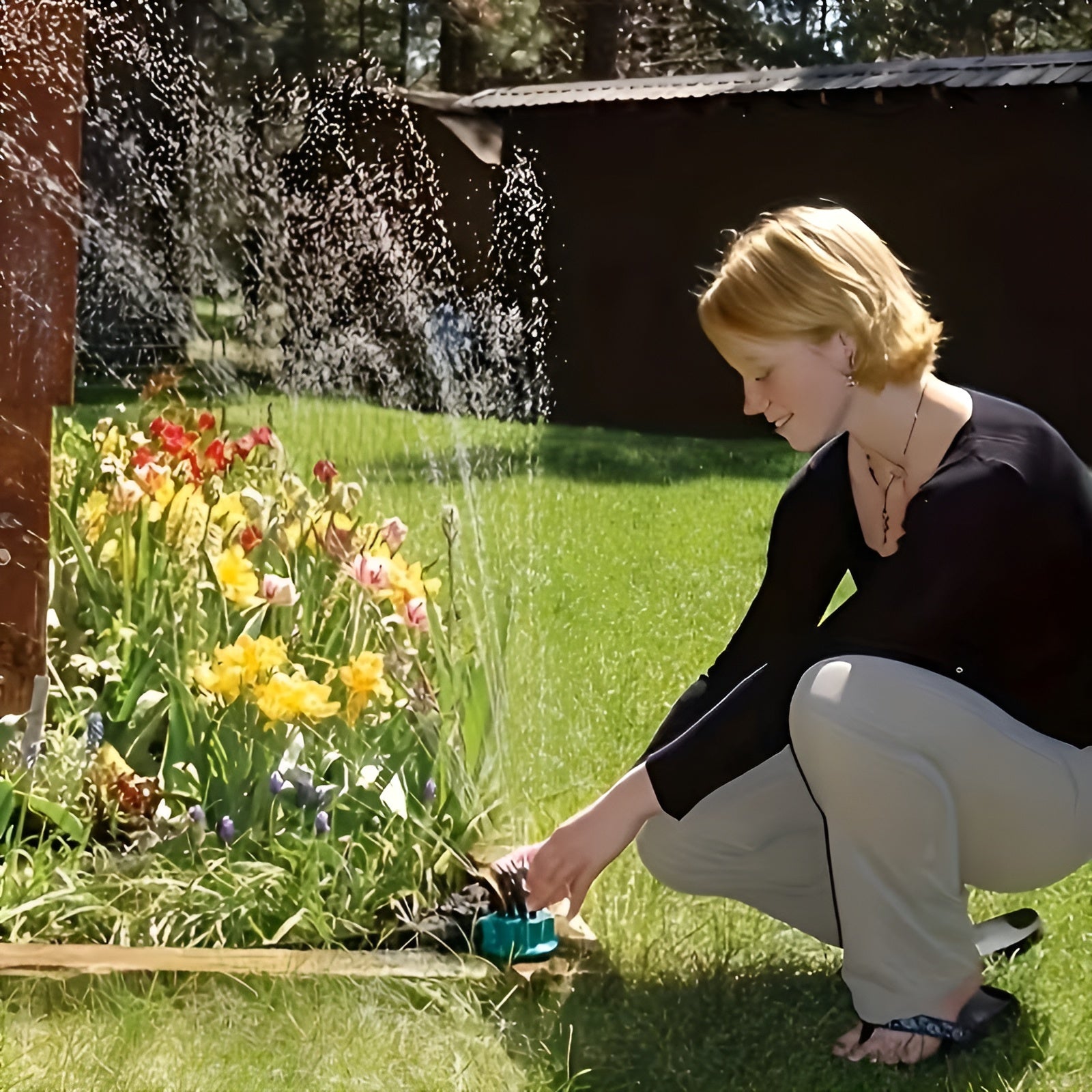 Automatischer Rasensprenger 3er Set – Gleichmäßige 360° Bewässerung | Für Rasen Garten und Blumenbeete - Gartensprinkler