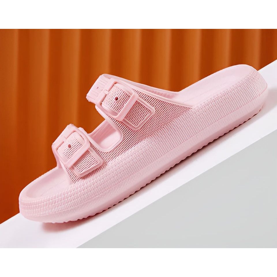 BeachCloud Slides - Ultra-Komfort Doppelschnalle  Sommer-Pantoffeln - Elegare