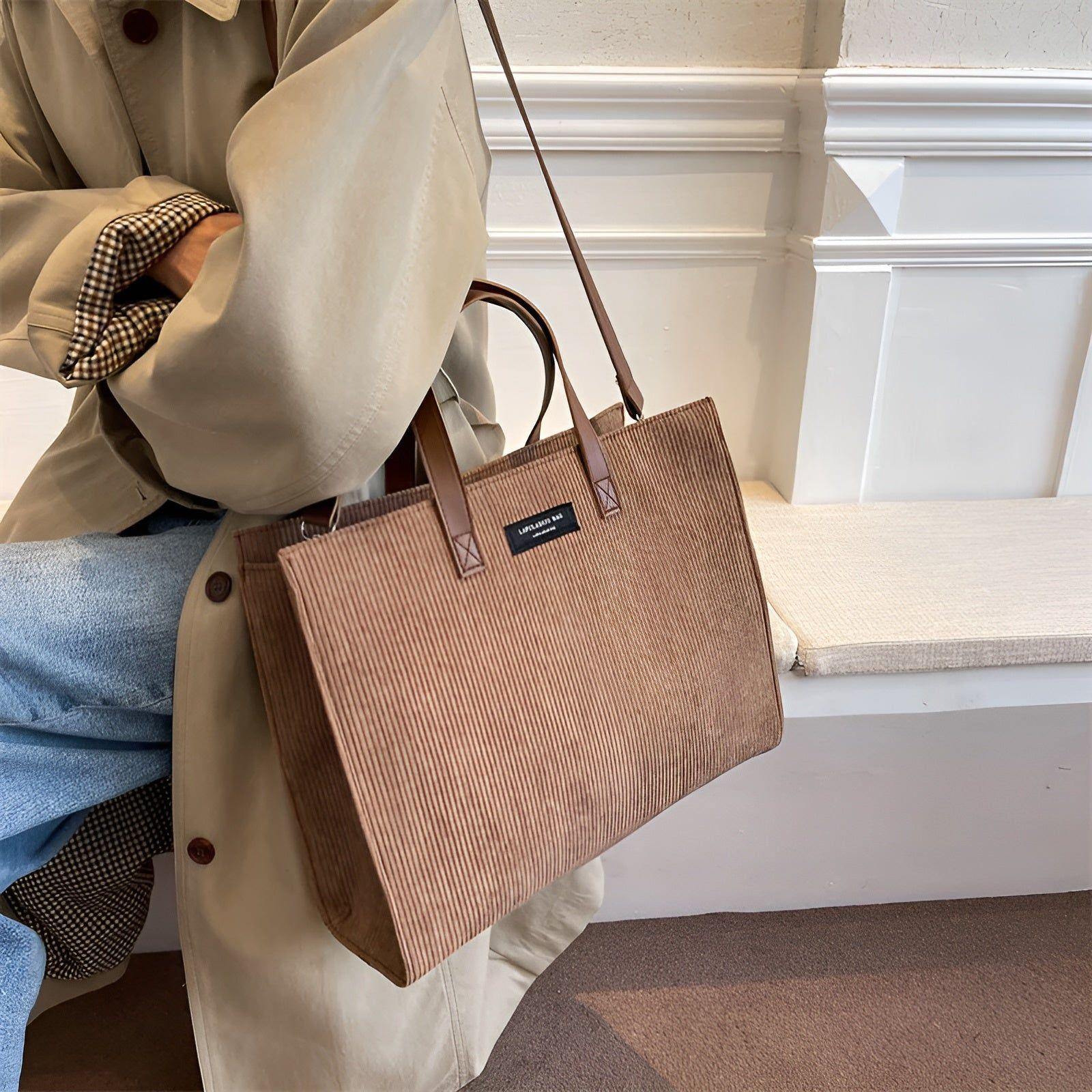 Bertha Bag - Vintage Cord Schulter Umhängetasche für Frauen - Elegare
