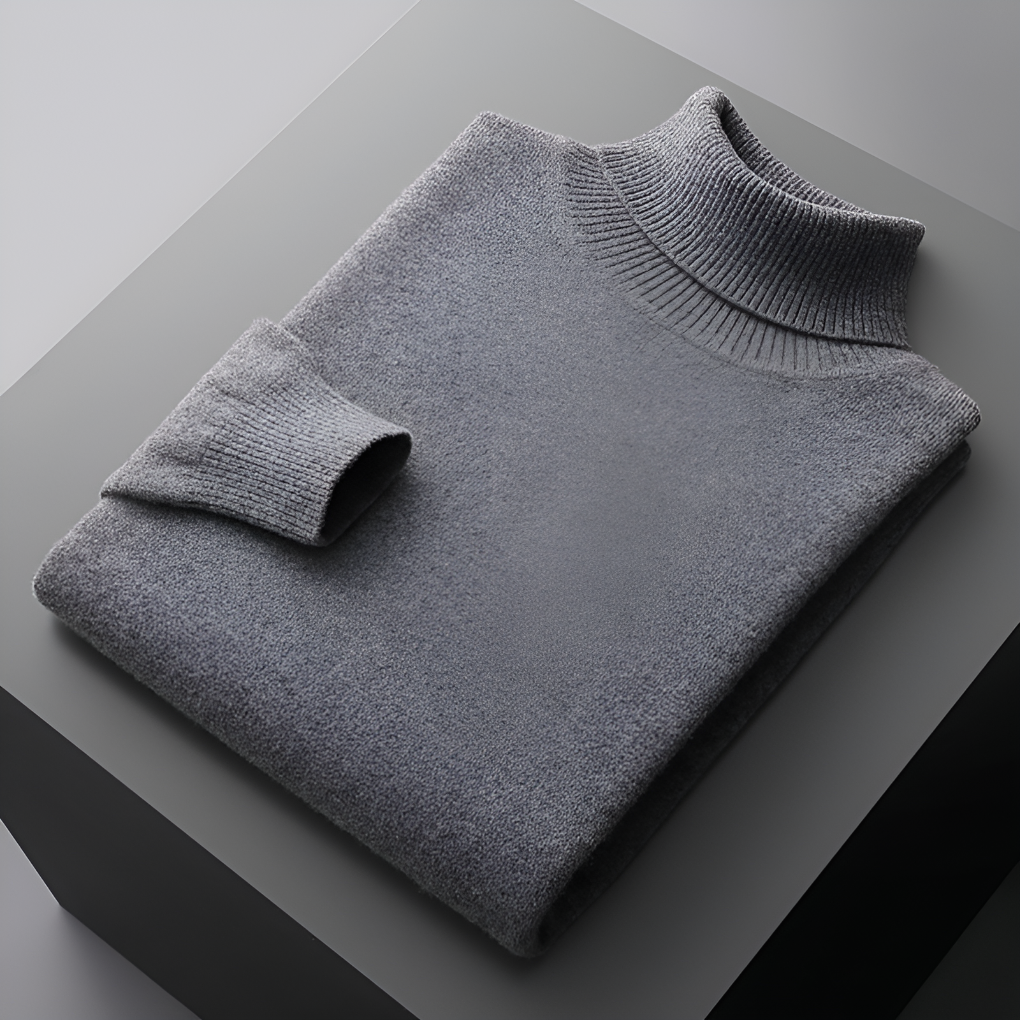 Herren Kaschmirpullover gerippte Bündchen Detailansicht