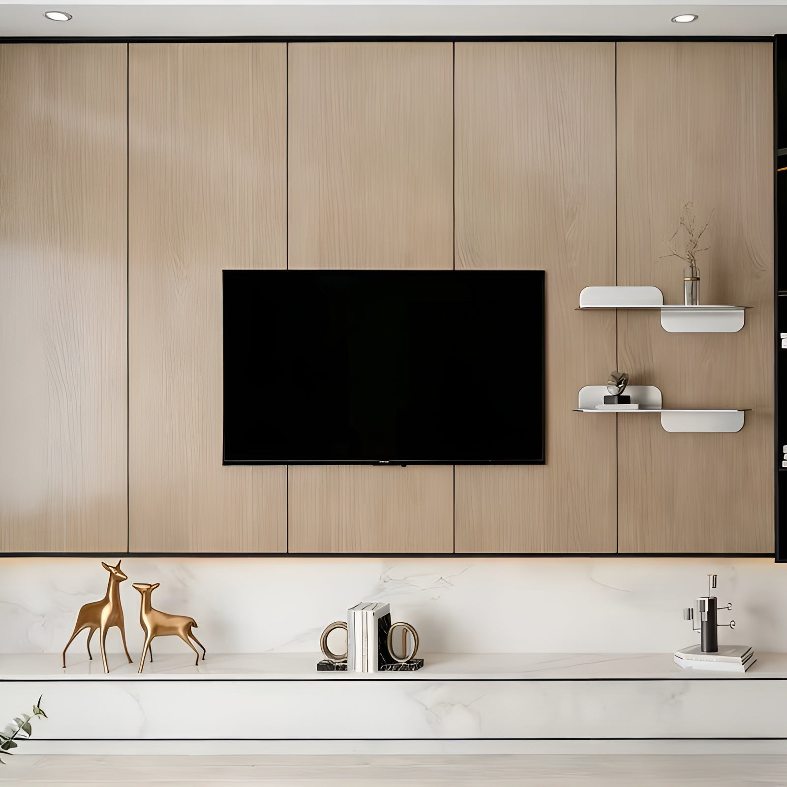 Schwebendes Wandregal im Minimalistischen Design – Stabil & Modern | Edelstahl Wandregal für Wohnzimmer