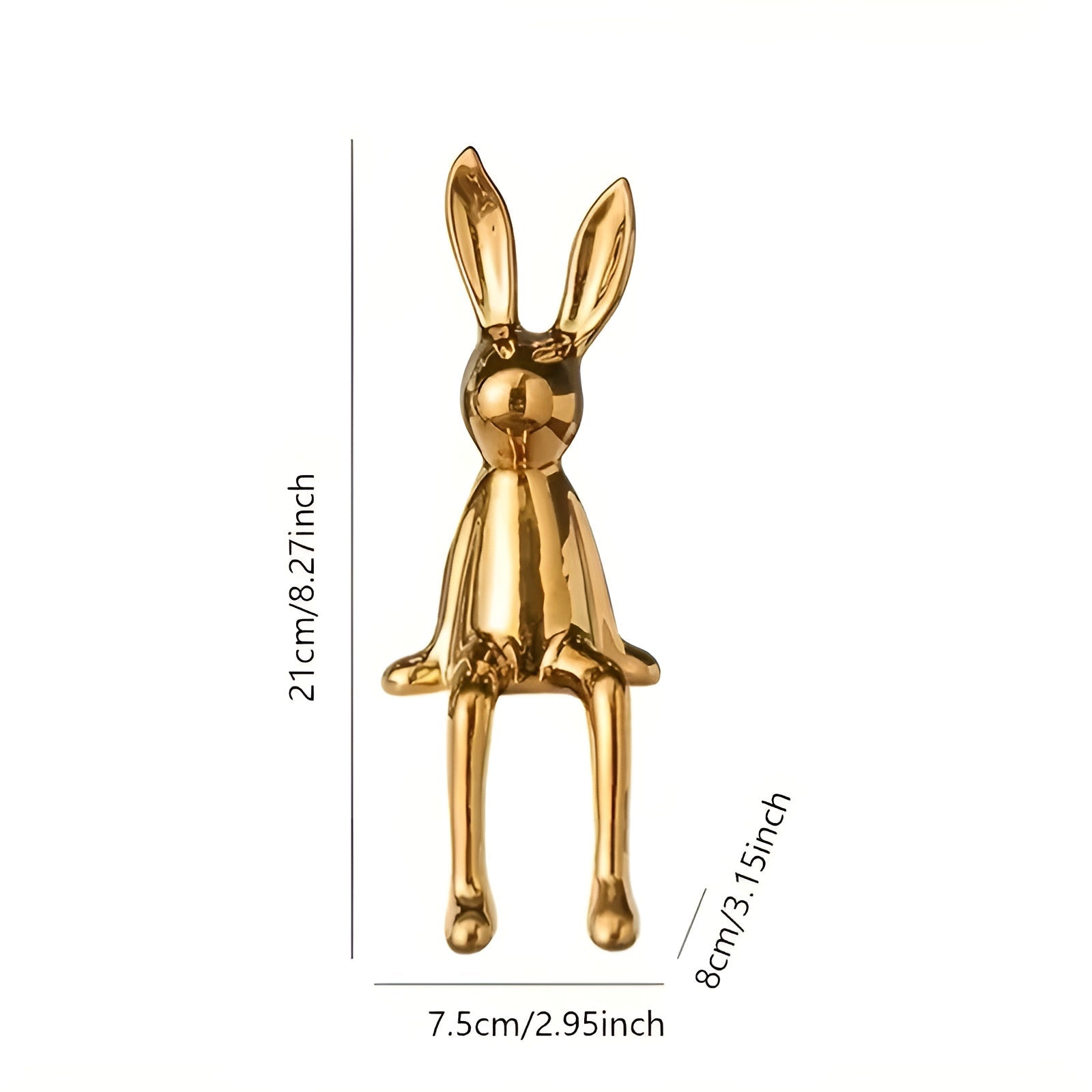 Sitzende Hasenfigur aus Keramik (2er/3er) – Niedliche Osterdekoration | Modern & Dekorativ für Zuhause und Büro