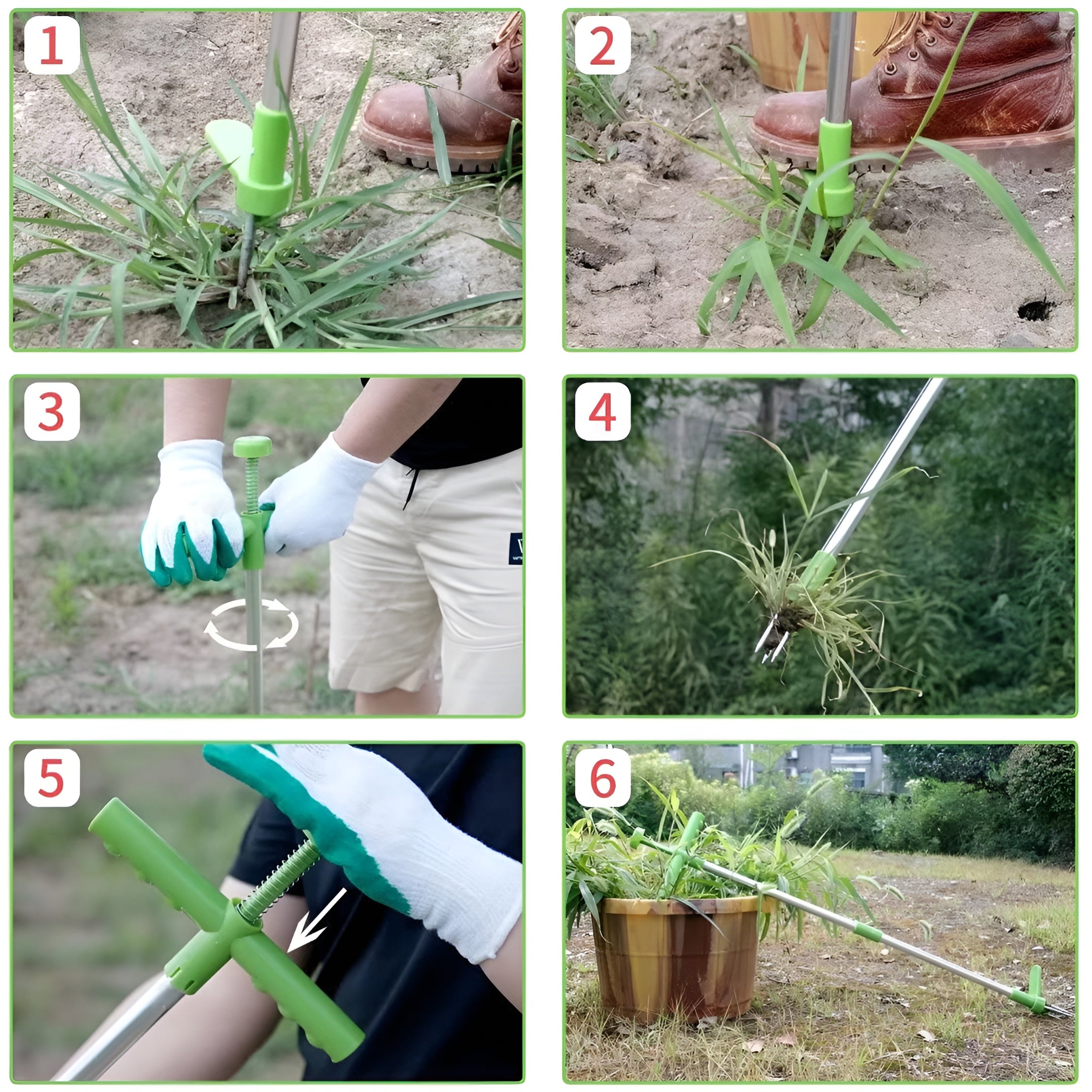Unkrautentferner mit Griff – Ergonomisch & Praktisch | Einfaches Entfernen von Wurzeln im Garten