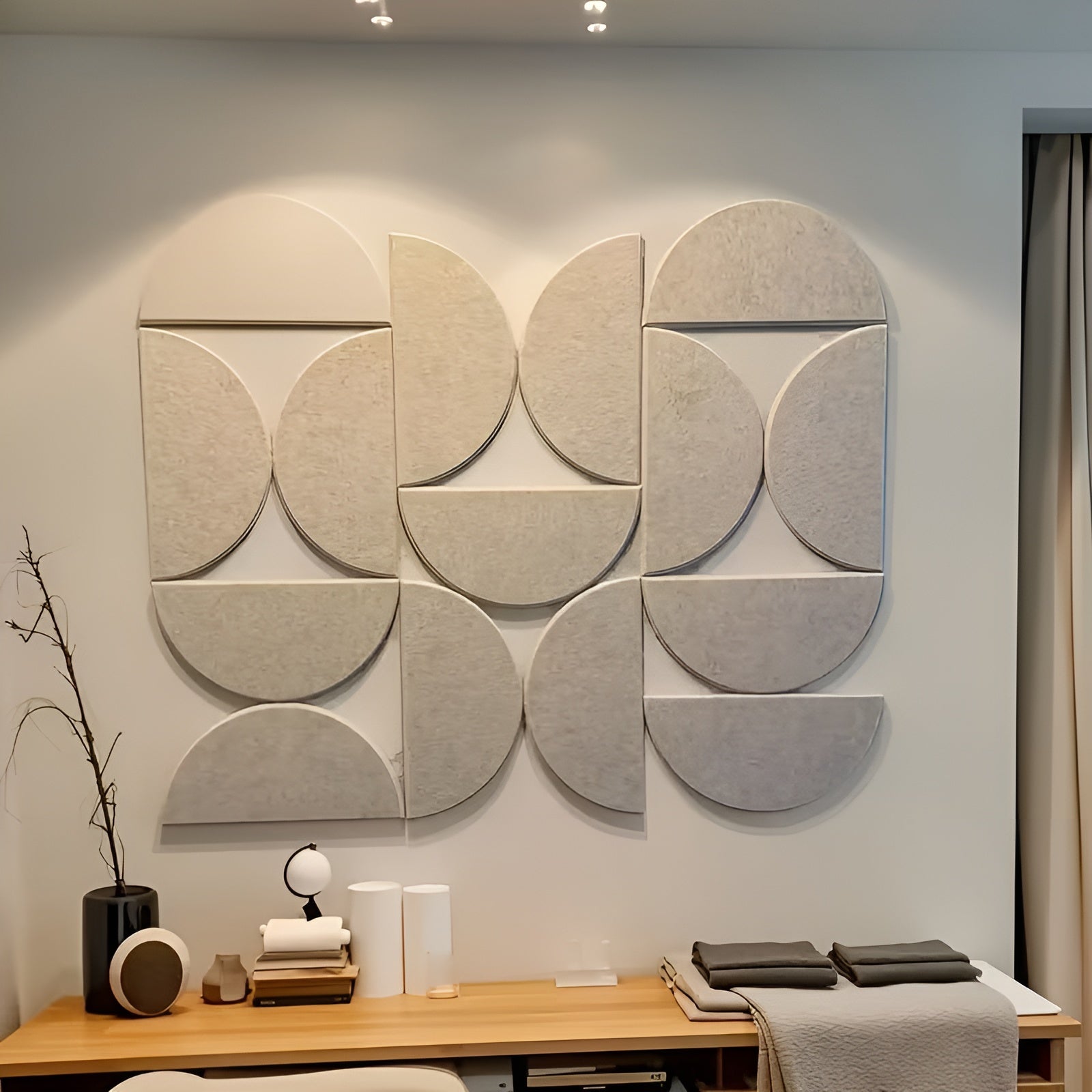 Filz Pinnwand für Fotos & Nachrichten – Dekorative Fotowand | Ideal für Schlafzimmer Wohnzimmer oder Büro - Hellbraun