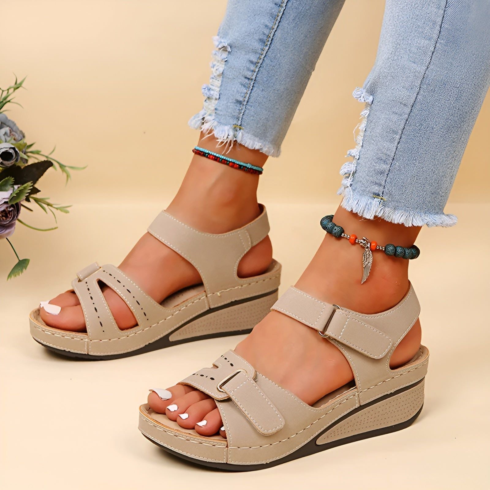 Cora Sandals - Elegante und Bequeme Orthopädische Sommersandalen - Elegare