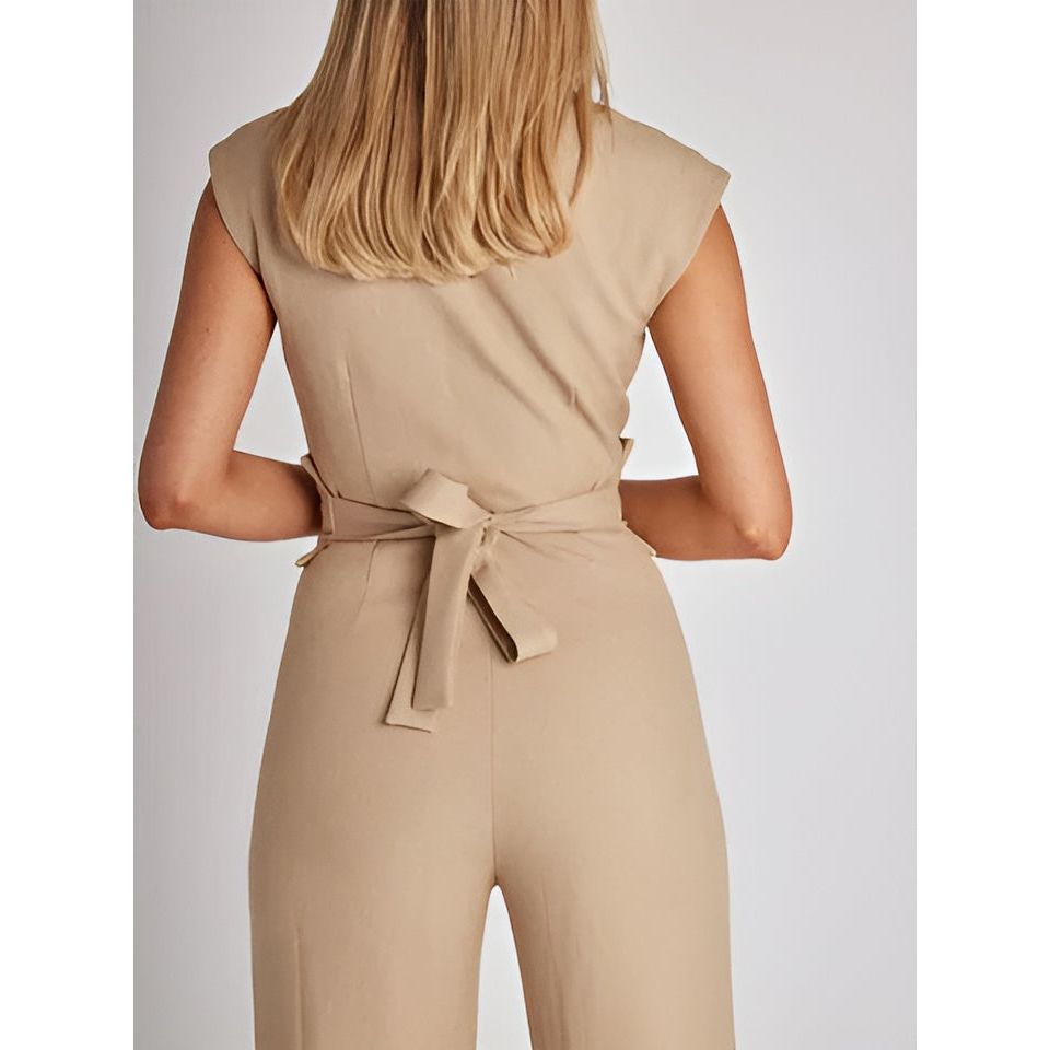 Elsie Jumpsuit - Bequemer und Eleganter ärmelloser Jumpsuit mit Verstellbarer Taille - Elegare