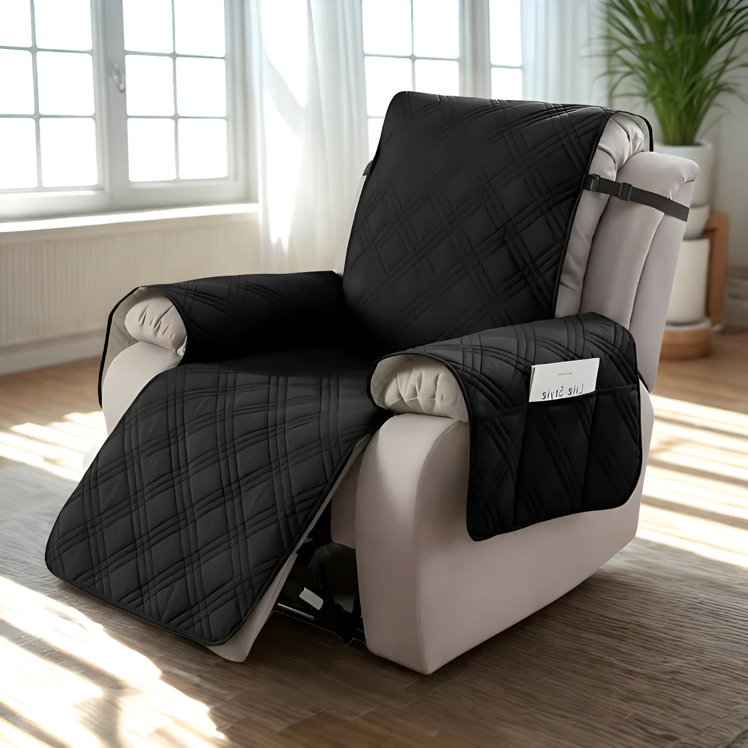 Wasserdichter Sesselüberwurf – Steppdesign in Rautenoptik | Schützt vor Flecken & Abnutzung