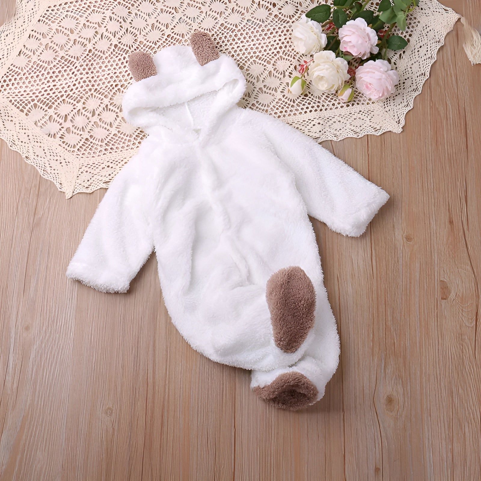 Bear-y Cozy Romper - Süßer Cartoon Bär Stil Overall für Babys - Elegare