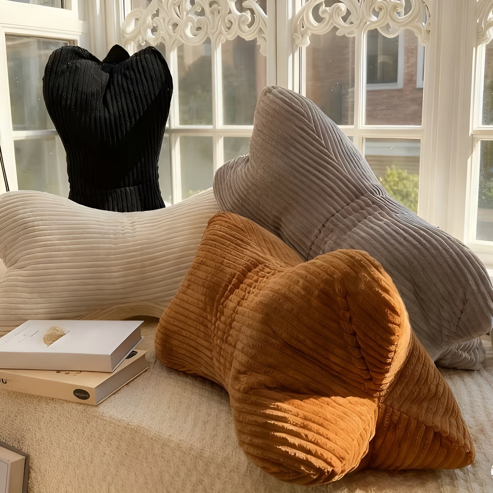 Lesekissen mit Lendenstütze – Ergonomisch und Komfortabel | Perfekt für Bett Sofa und Entspannen - Kissen