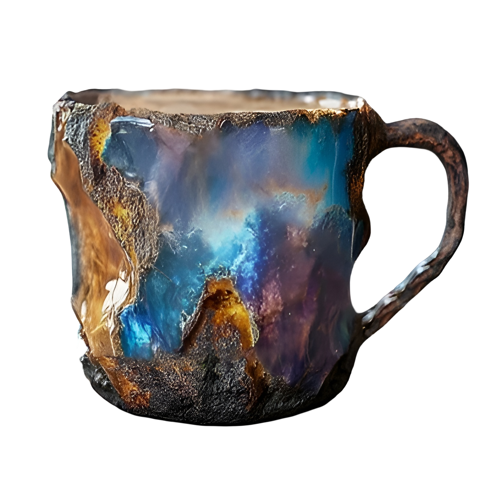 Handgemachte Kaffeetassen – Isolierend & Mikrowellengeeignet | Aus Mineral-Kristall