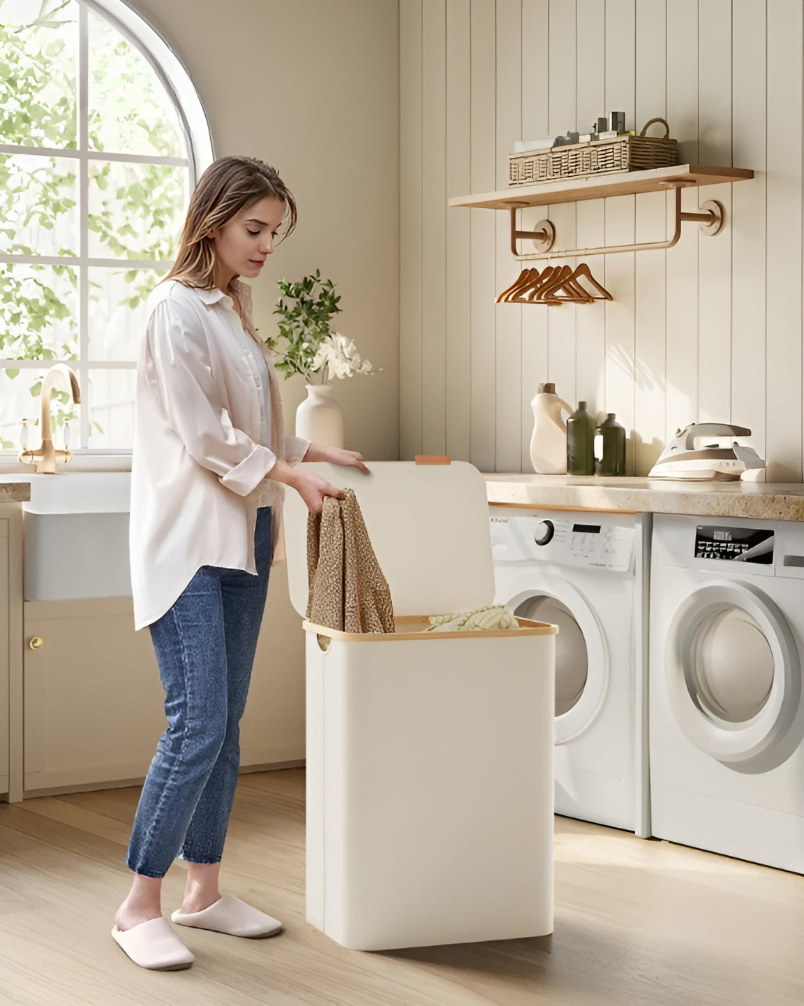 Wäschekorb mit 150L Fassungsvermögen – Groß und Stabil | Perfekt für Haushalt & Schlafzimmer