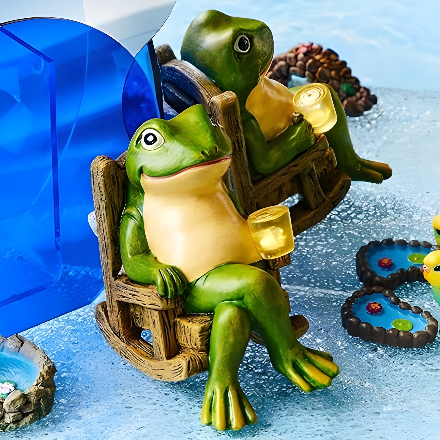 FrogGlow Light - Dekorative Garten Frosch-Solarleuchte
