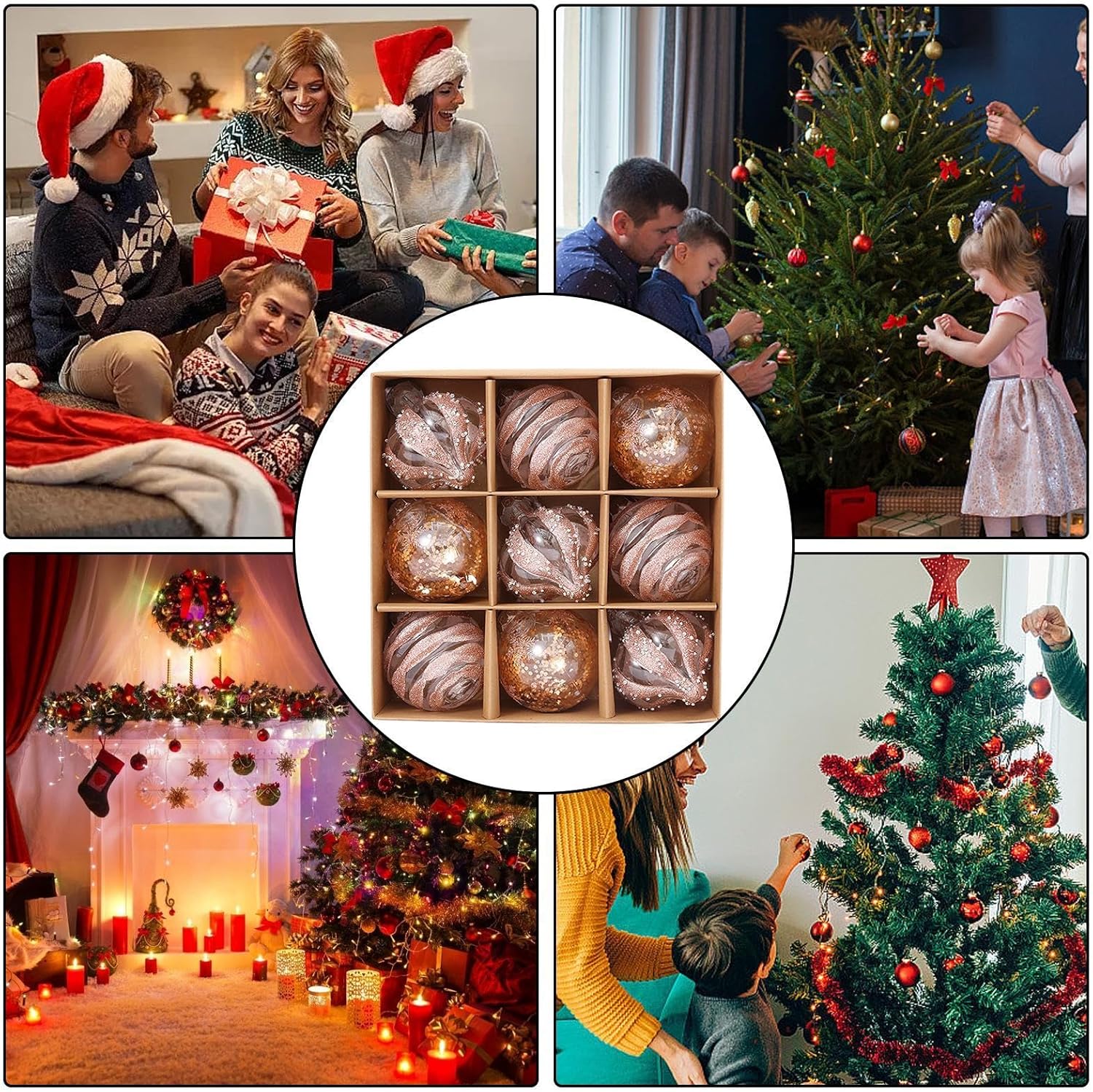 Goldene Weihnachtskugeln – Elegante und Glänzende Deko | Perfekt für Weihnachtsbaum & Festliche Dekoration