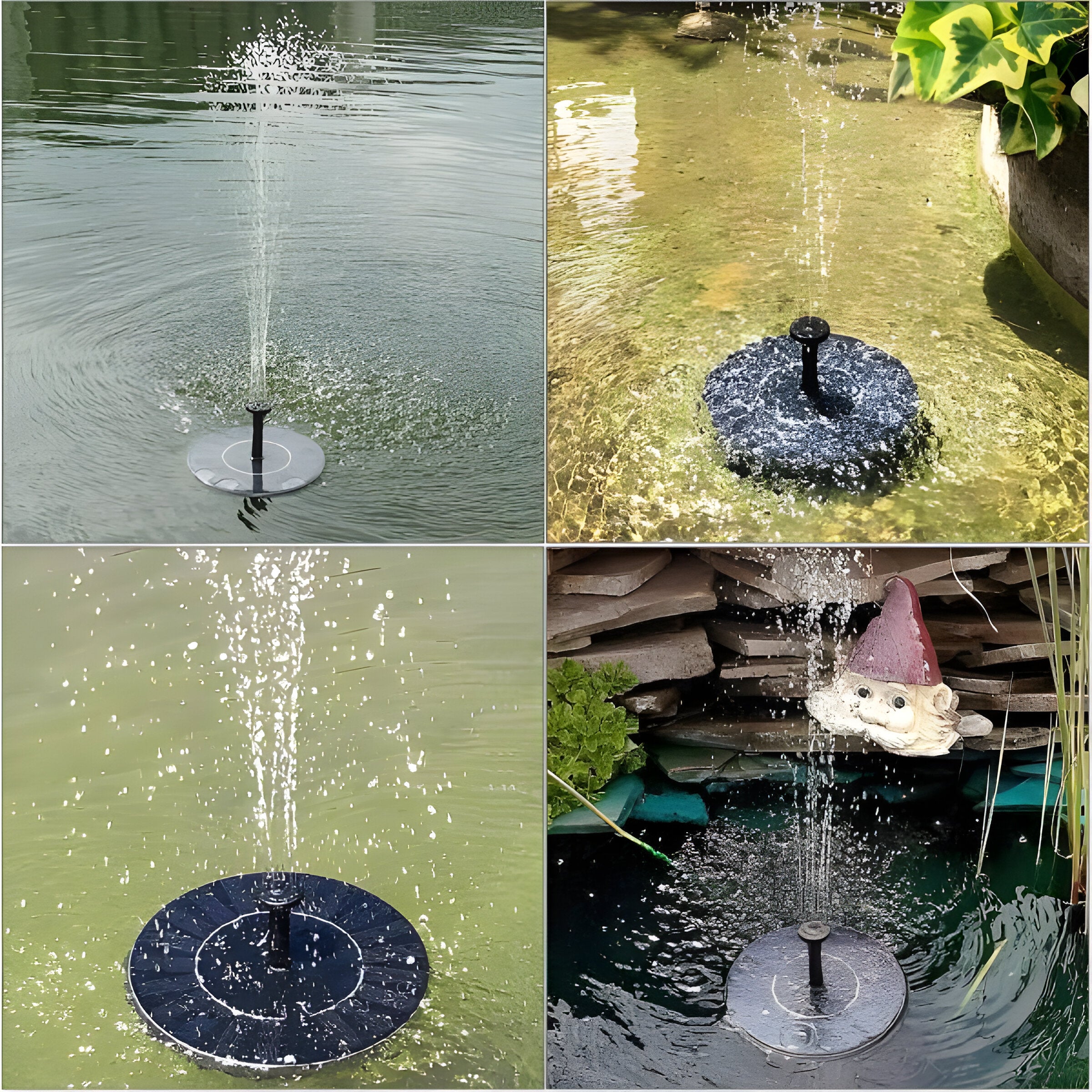 AquaBliss Rise - Solar-Wasserbrunnen für Draußen