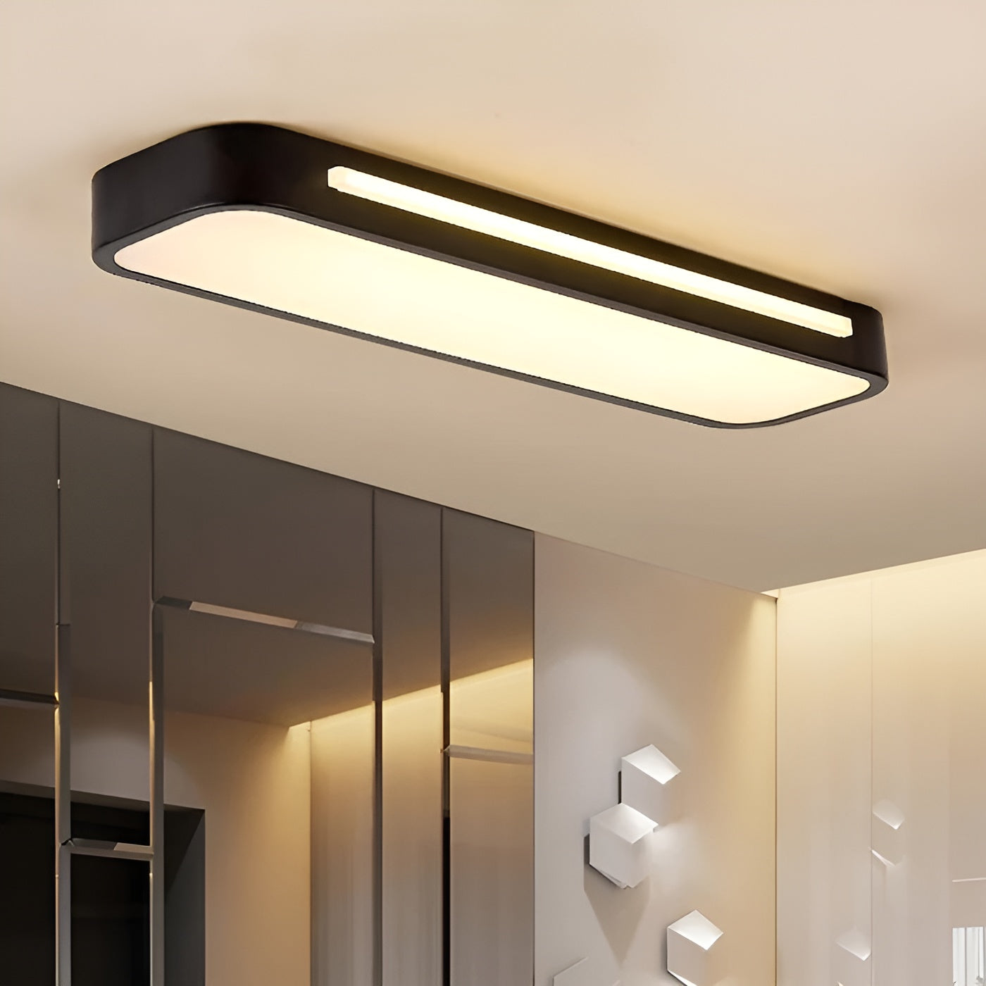 Längliche Deckenleuchte – Klare Linien & Modernes Design | Perfekt für Wohnzimmer und Essbereich