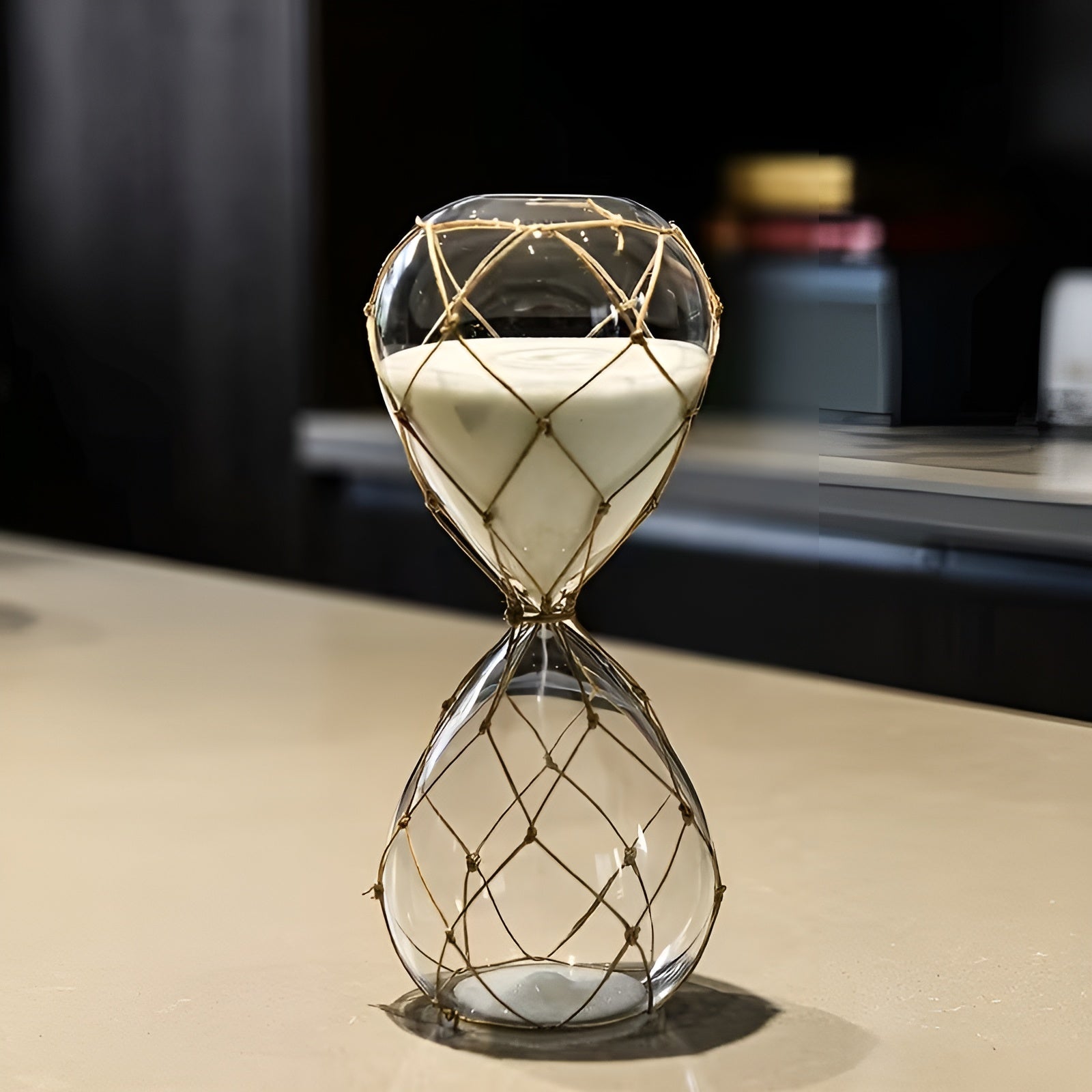 Kreative Sanduhr aus Glasgewebe – 30 Minuten zum Dekorieren und Entspannen | Perfekt für den Schreibtisch und als Deko