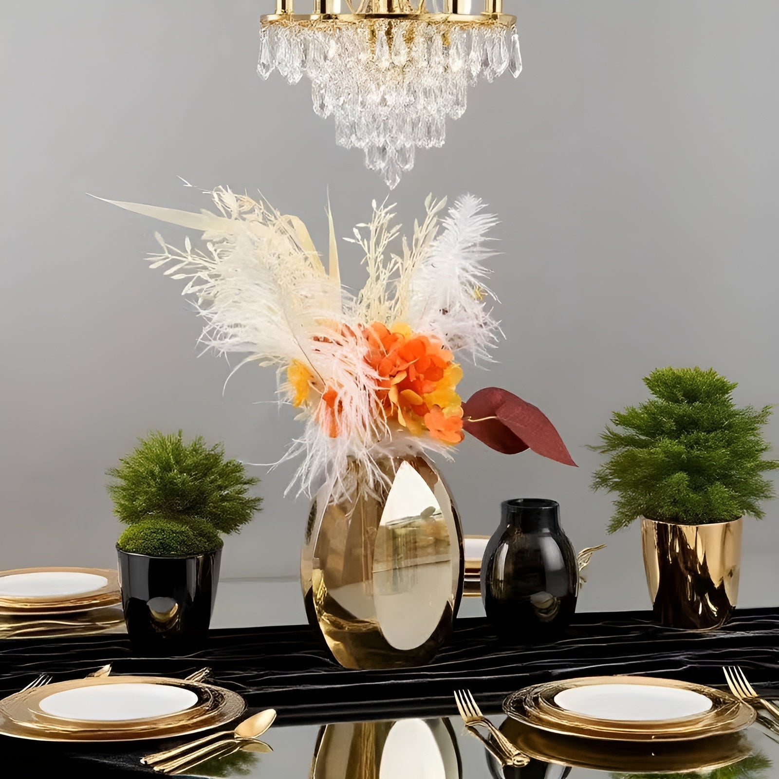 Kristallvase in Tropfenform – Elegant und Zeitlos | Dekorativ für Tisch und Wohnzimmer - Transparent - Vase
