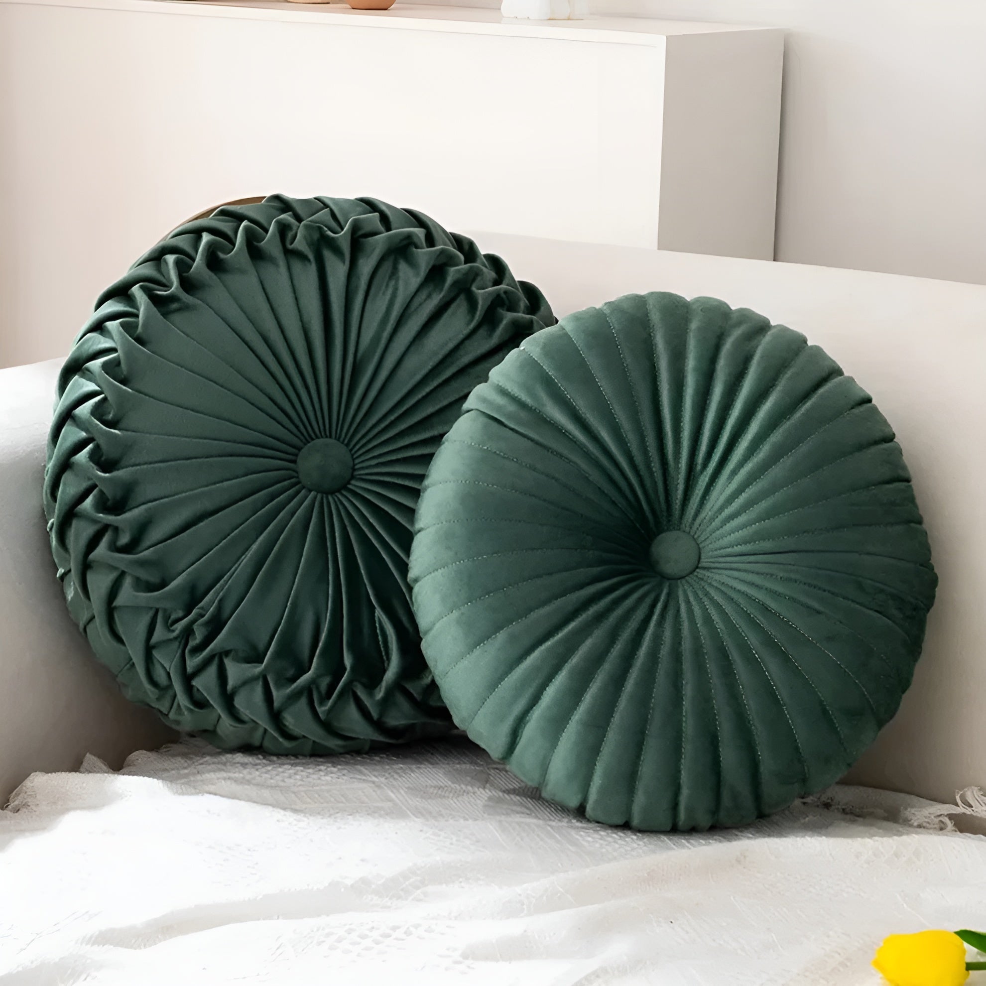 Flauschiges Kuscheliges Kissen – Dekorativ Und Besonders Weich | Perfekt Für Das Sofa Und Das Schlafzimmer - Dunkelgrün