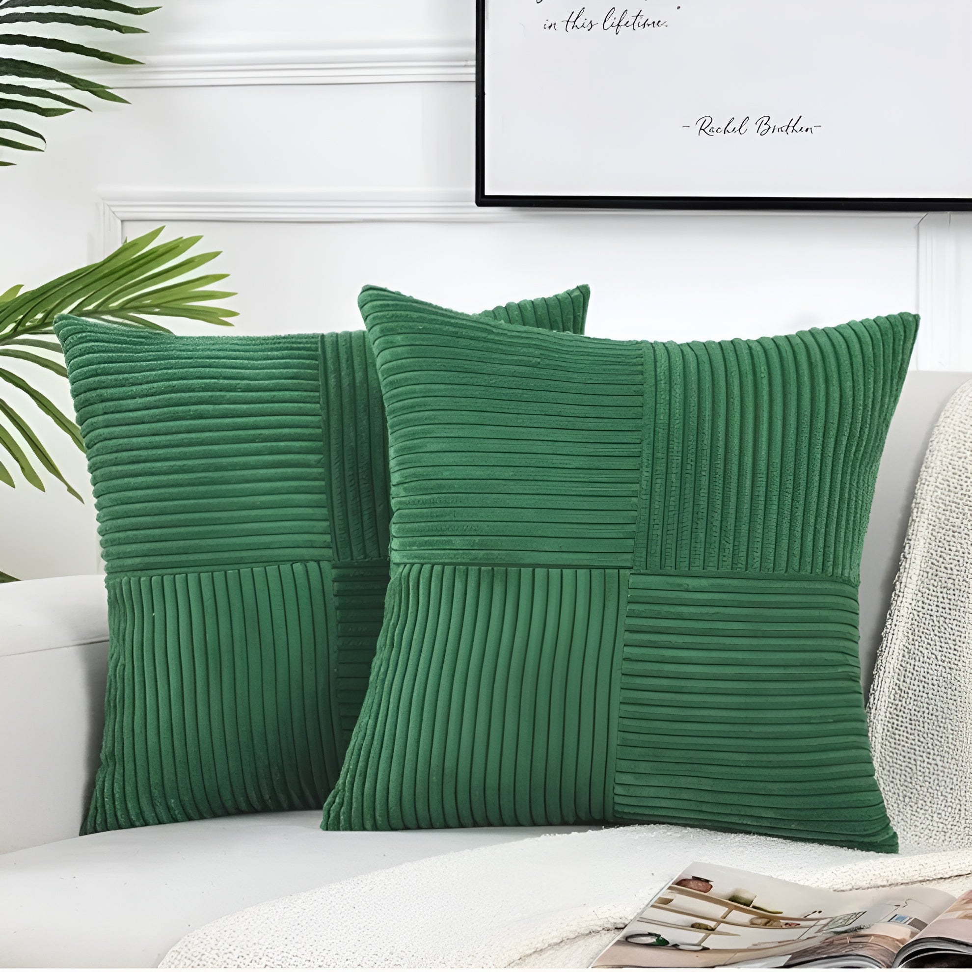Dekorativer Sofakissenbezug – Premium-Qualität | Bequem & stilvoll - Grün / 45x45 cm - Bettwäsche-Set