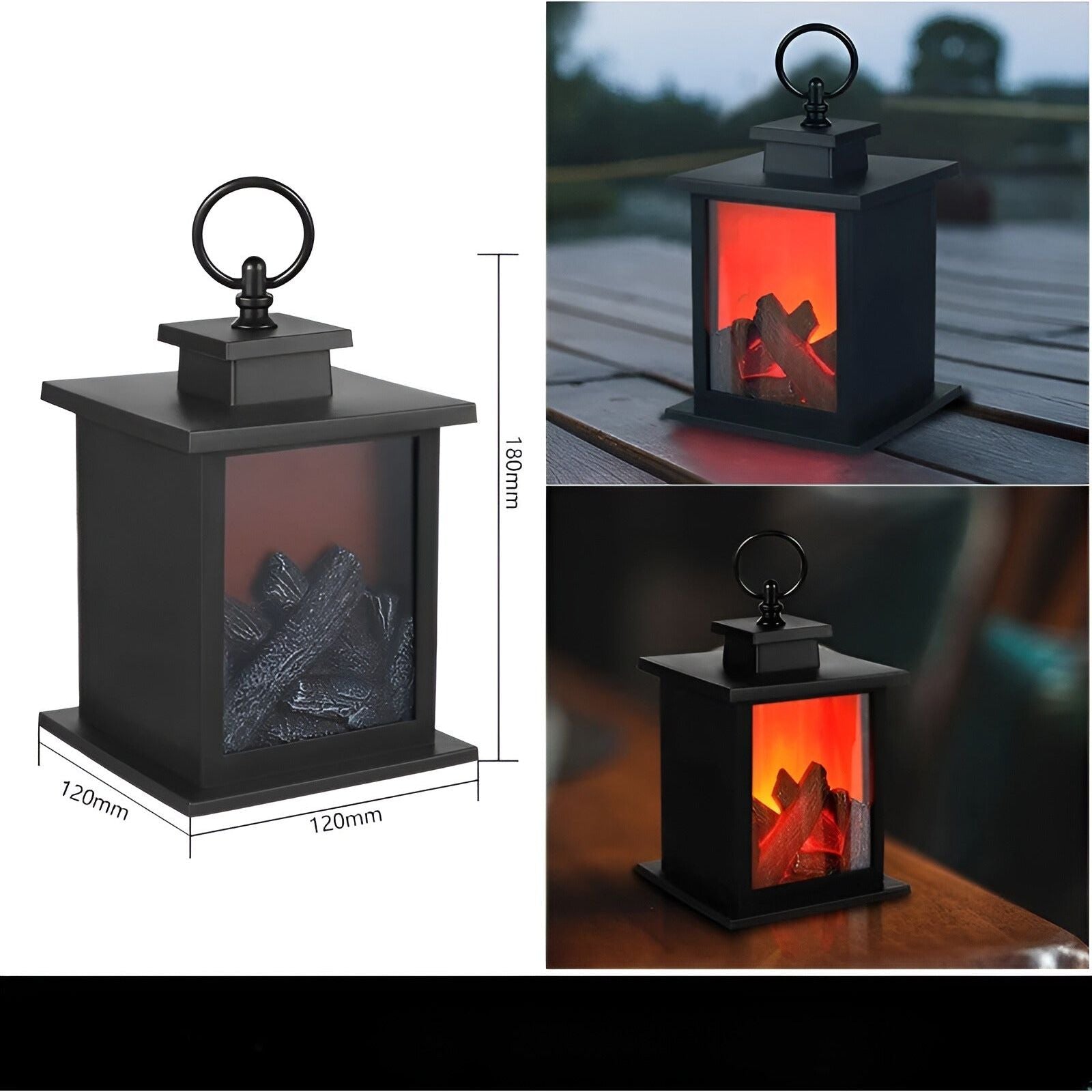 RadiantFlame Lamp - Kamin Flamme LED Laterne Nachtlicht