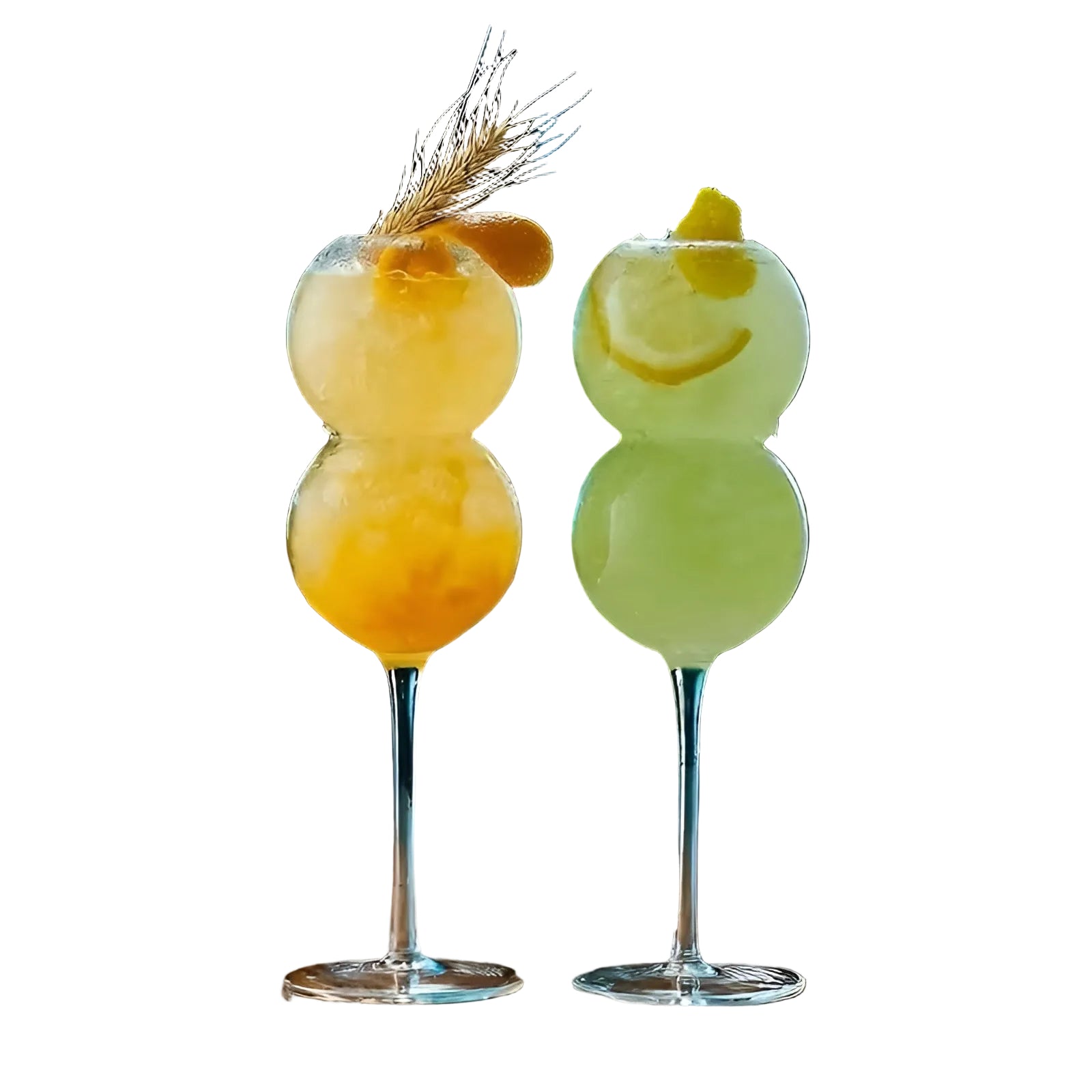 2er-Set Glasbecher in Kugelform – Elegant und Dekorativ | Perfekt für Zuhause und besondere Anlässe - 2 - Trinkglas