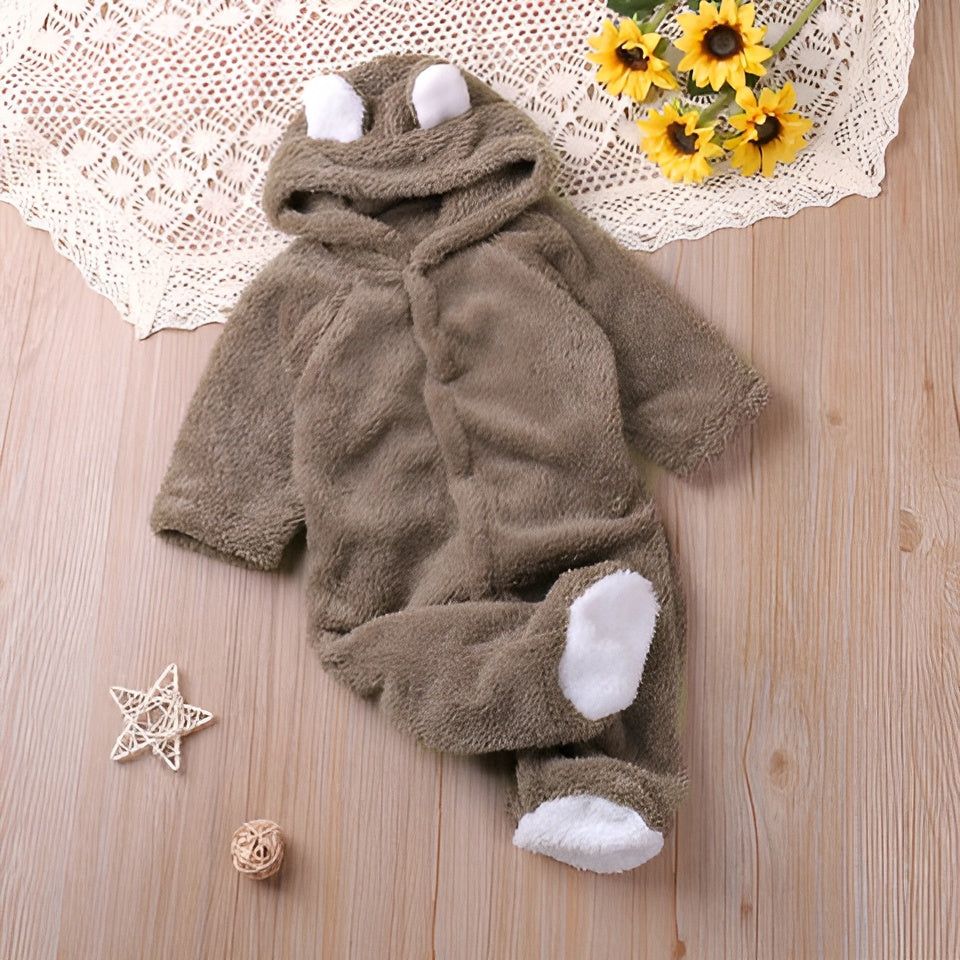 Bear-y Cozy Romper - Süßer Cartoon Bär Stil Overall für Babys - Elegare