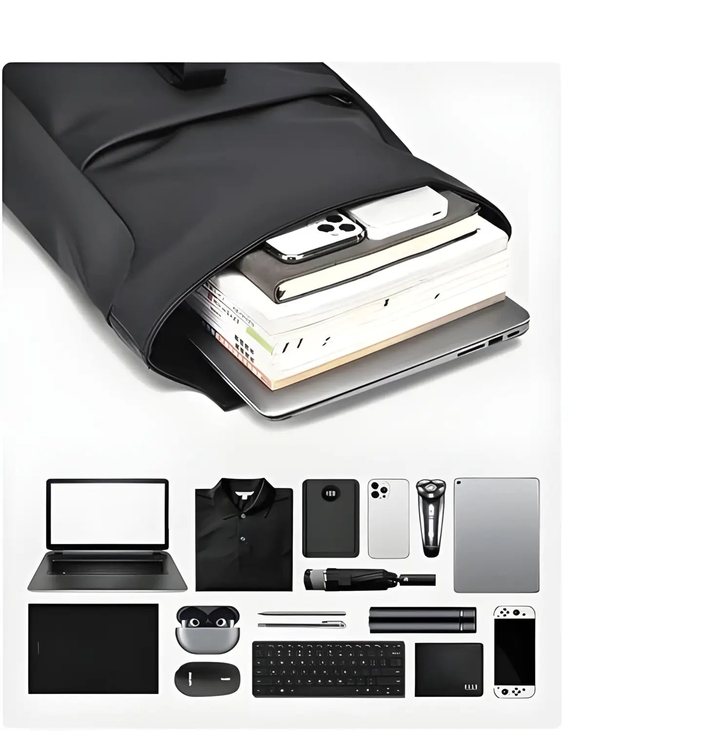 Wasserdichter Laptop-Rucksack für Reisen & Pendler – Leicht Geräumig mit USB-Anschluss
