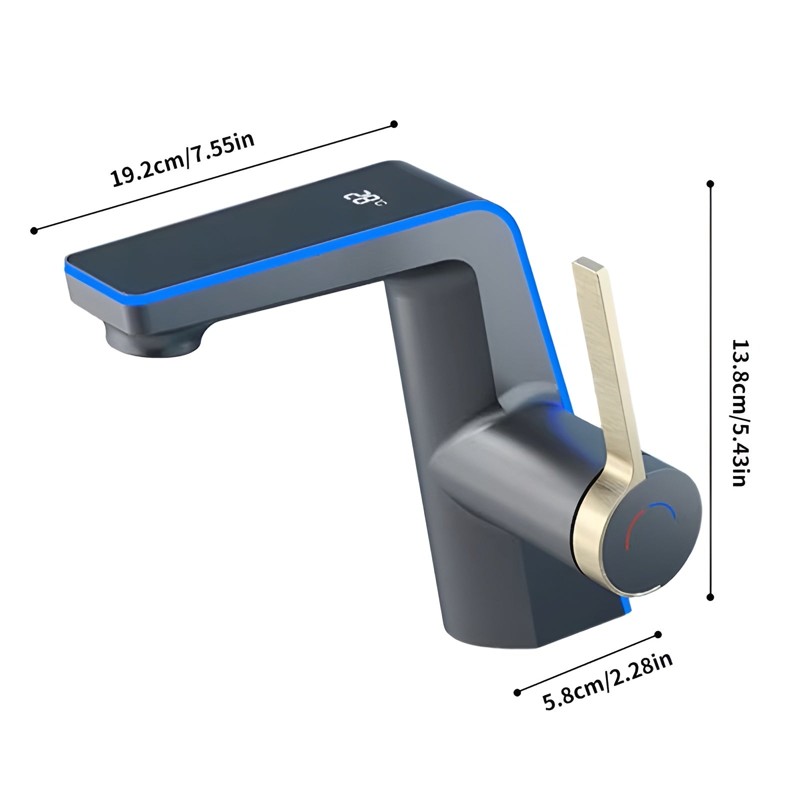 Waschbeckenarmatur mit Ausziehbrause – Hochwertige Mischbatterie für Warm- und Kaltwasser | Einlochmontage für Bad und Küche in Schwarz oder Silber