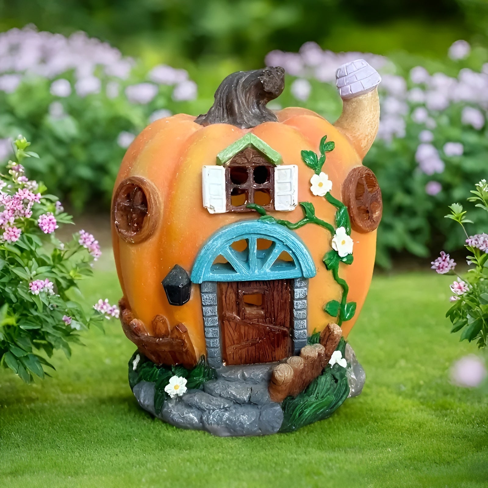 Solar Kürbishaus – Leuchtende Garten-Deko mit LED | Perfekt für Halloween, Balkon & Terrasse