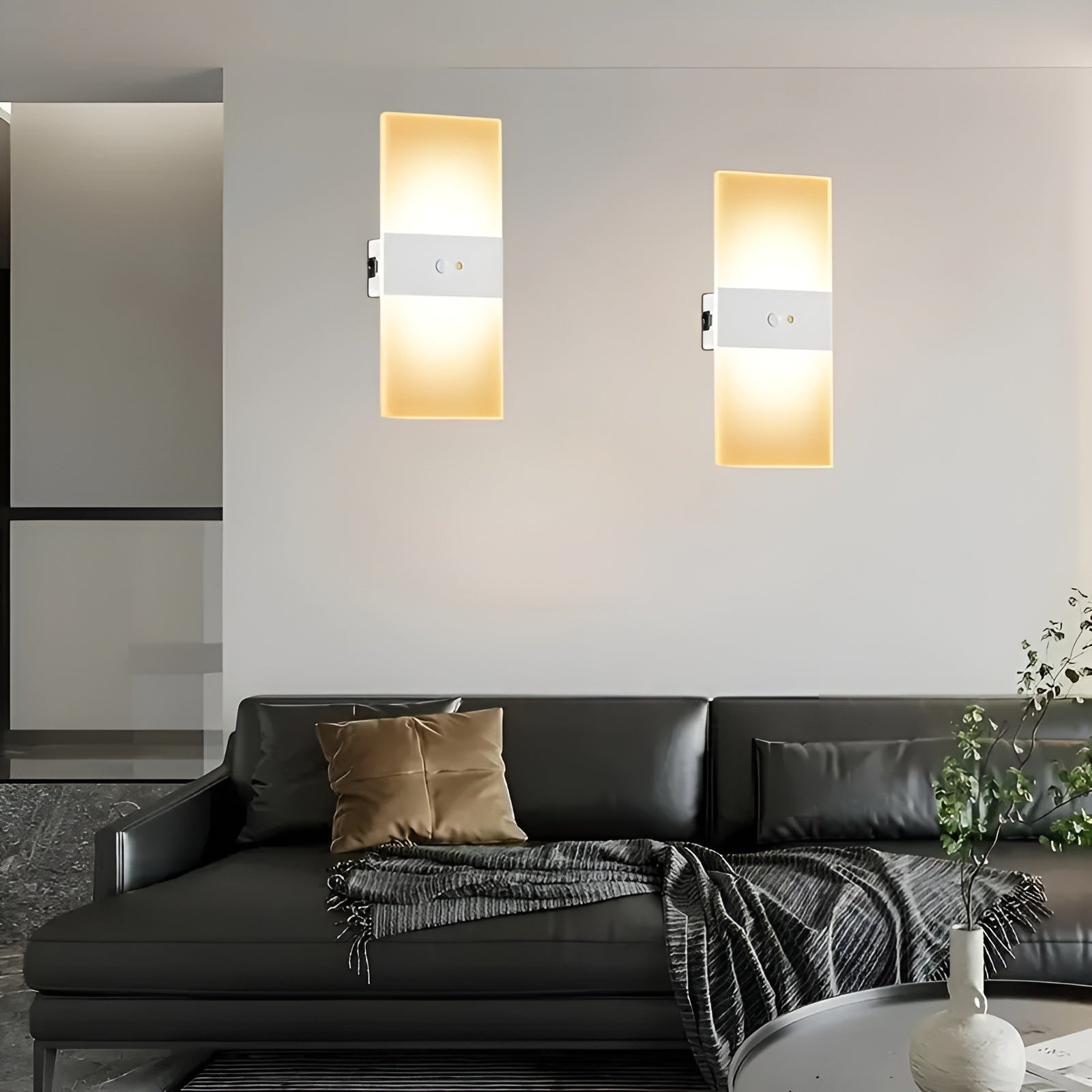 LED-Nachtlichter mit Bewegungsmelder 2er-Set- USB-Aufladung | Magnetische Montage für Schlafzimmer, Flur & Treppe