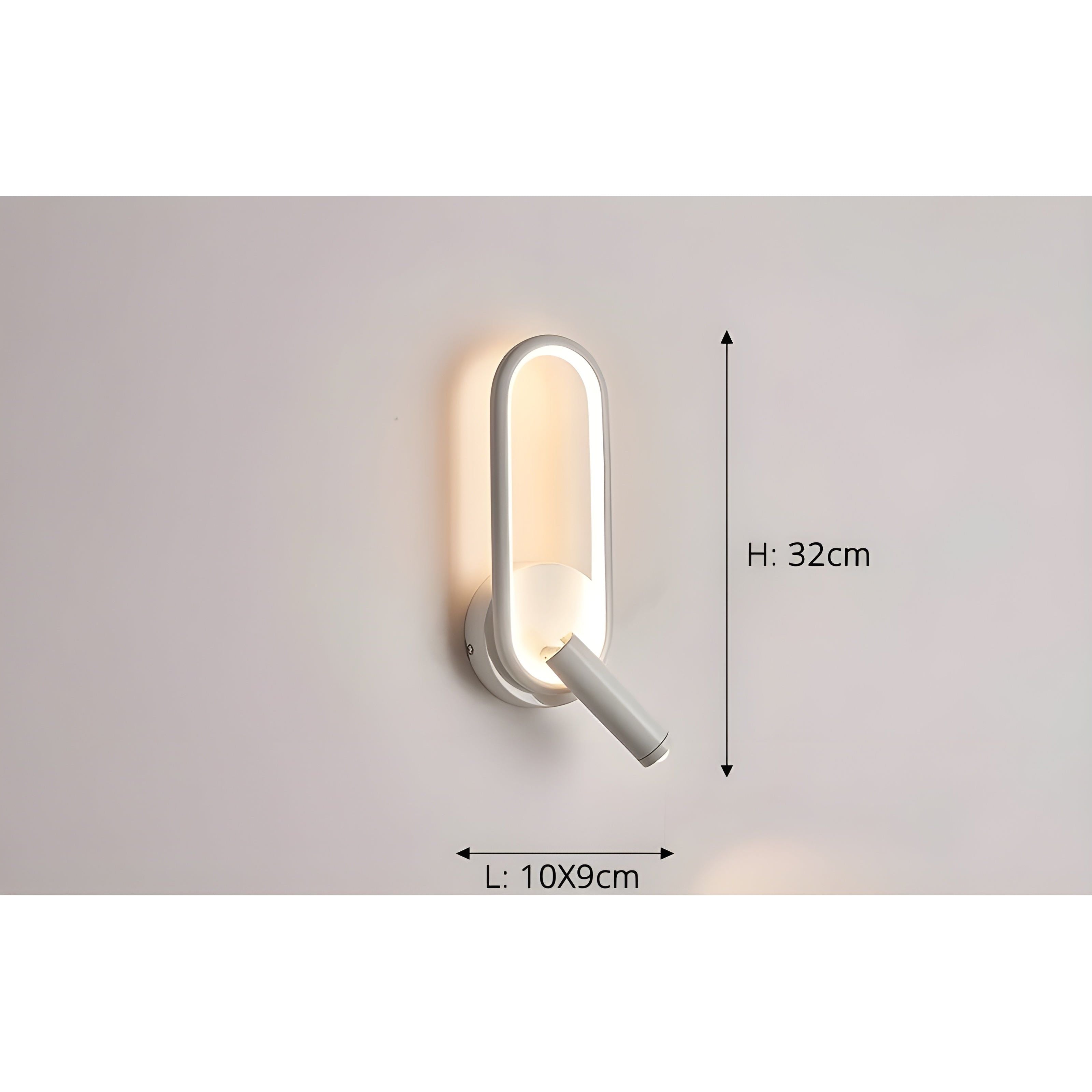 SpotGlow Lampe - Minimalistische Metall Design Wandleuchte