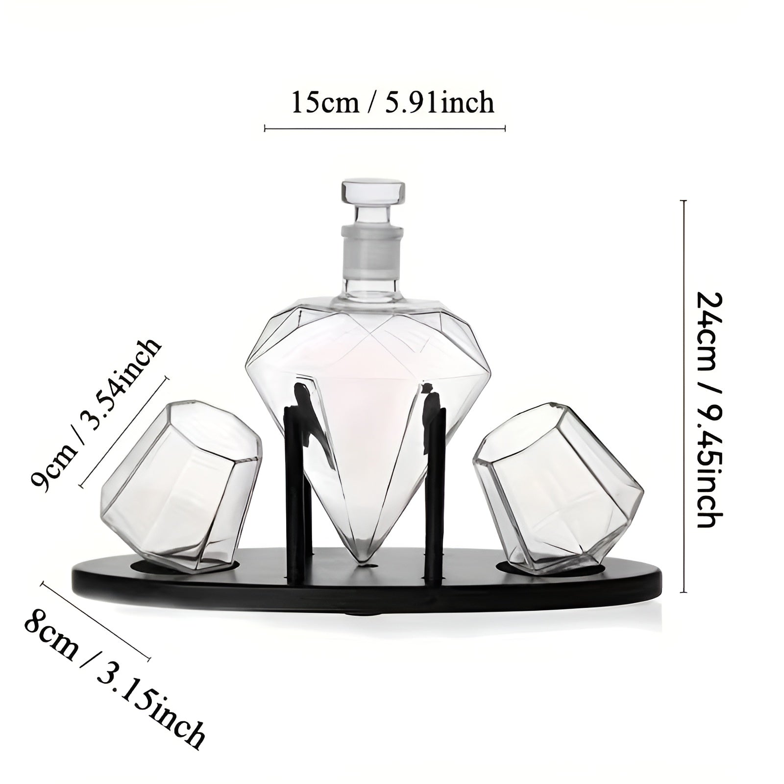 Diamantförmiges Whiskyglas-Set – Stilvoll und Dekorativ | Perfekt für Wein Whiskey und besondere Anlässe - Whiskyglas
