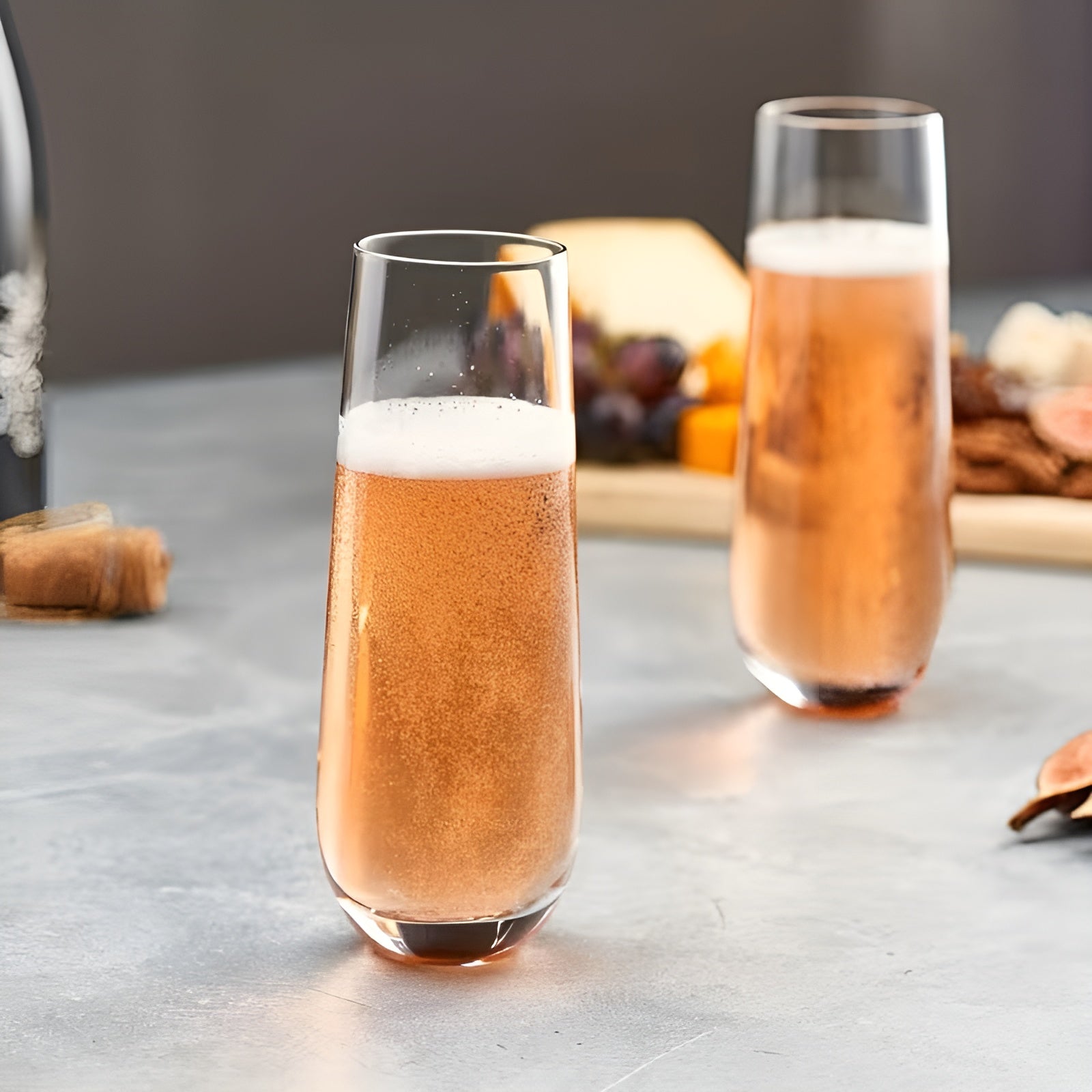 9er-Set Champagnergläser Rosé – 300 ml Sektgläser für Prosecco & Mimosas Elegante Flöten für Hochzeiten & Partys