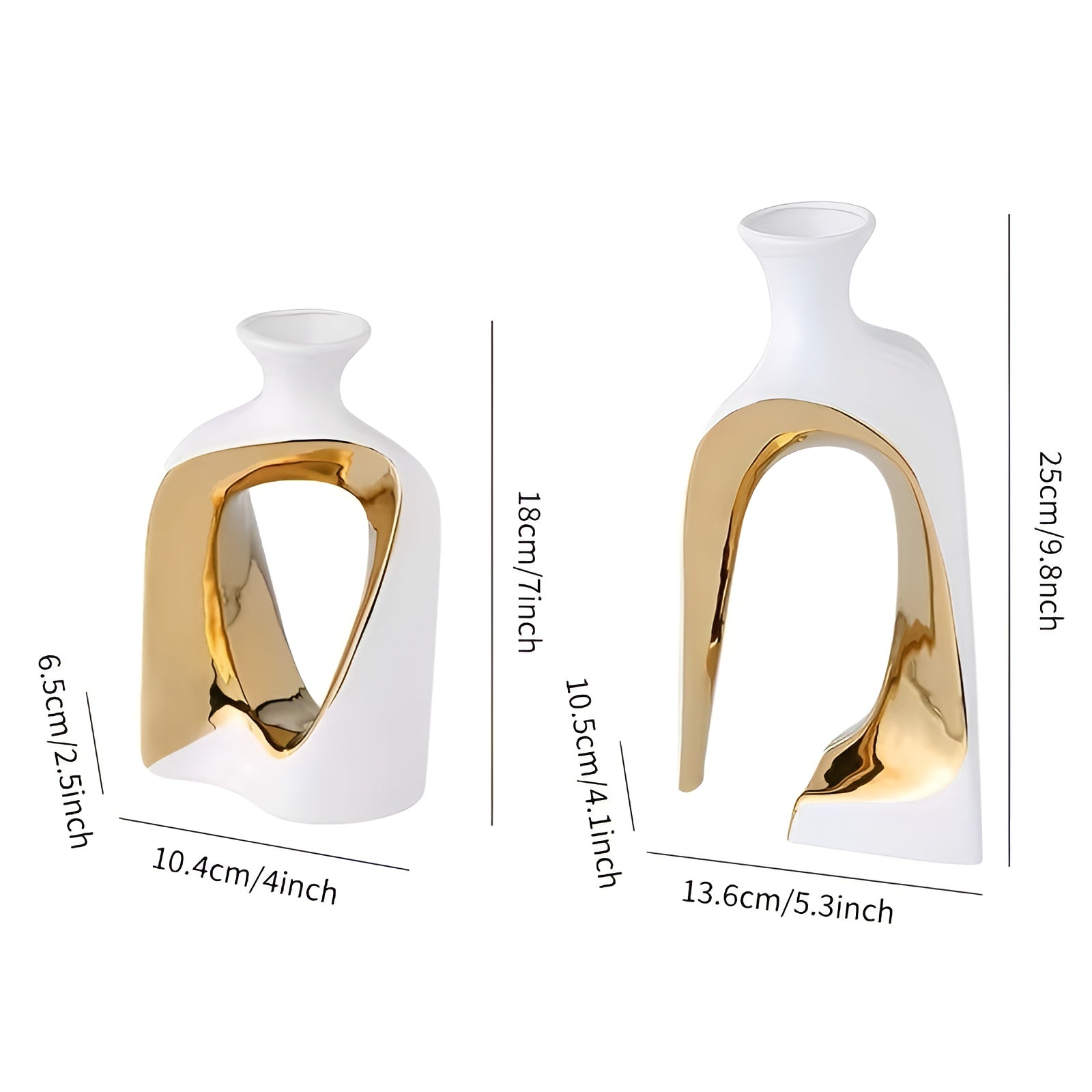 Dekoratives Keramikvasen-Set (2-teilig) – Modern & Stilvoll | Perfekt für Wohnzimmer und Tischdekoration - Home