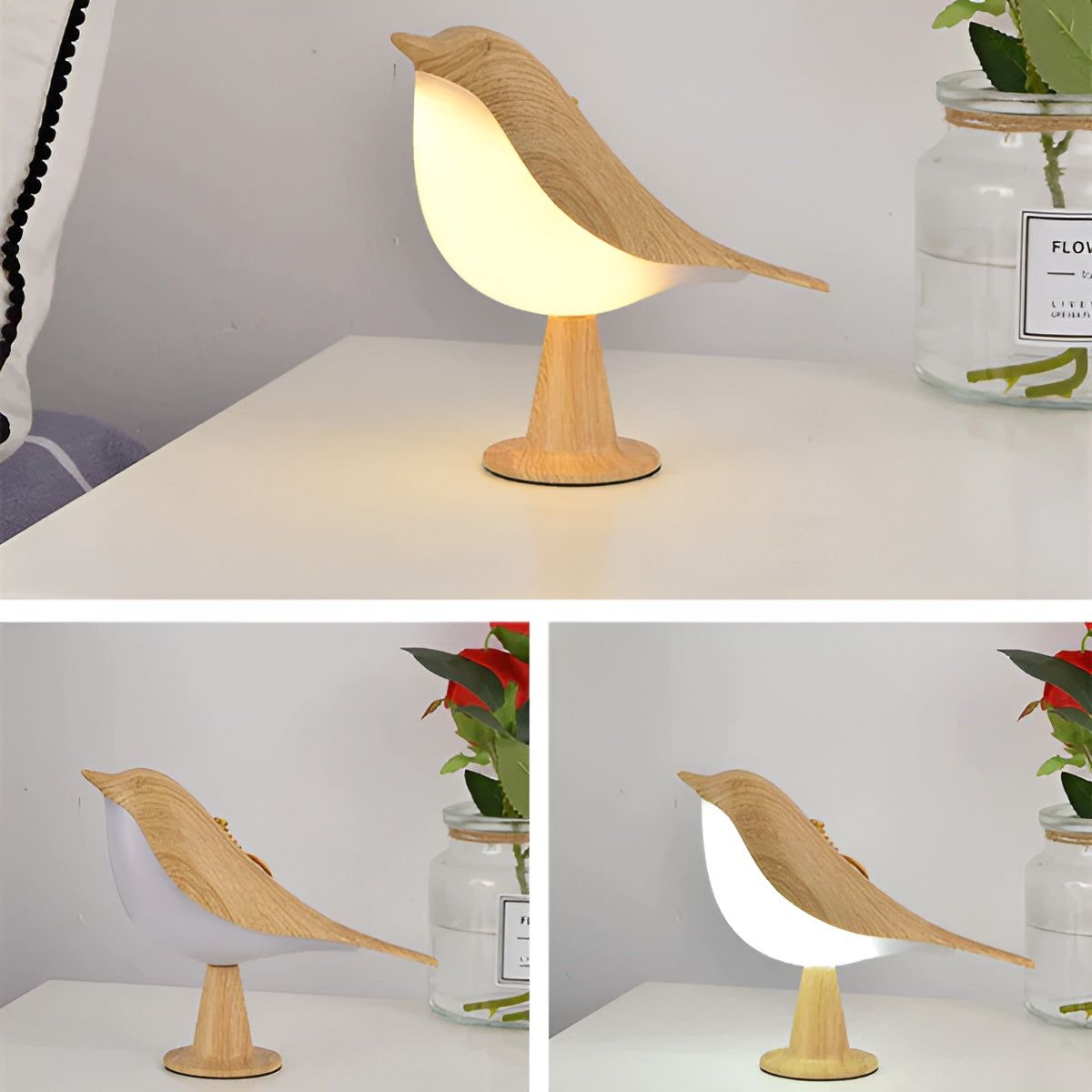 Magpie Glow - Elegante LED-Vogellampe mit Touch-Steuerung mit Aromatherapie - Elegare