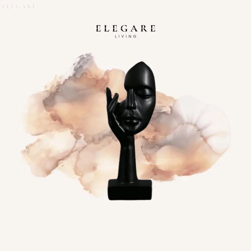 Alega - Abstrakte Statue Ornament für Zuhause - Elegare - DEA073 -  Supreme-Black-A 