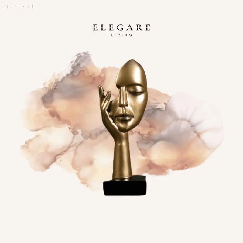 Alega - Abstrakte Statue Ornament für Zuhause - Elegare - DEA073 -  Luxury-Gold-A 