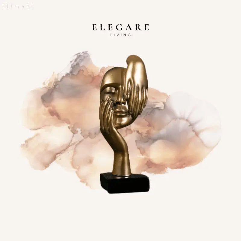 Alega - Abstrakte Statue Ornament für Zuhause - Elegare - DEA073 -  Luxury-Gold-B 