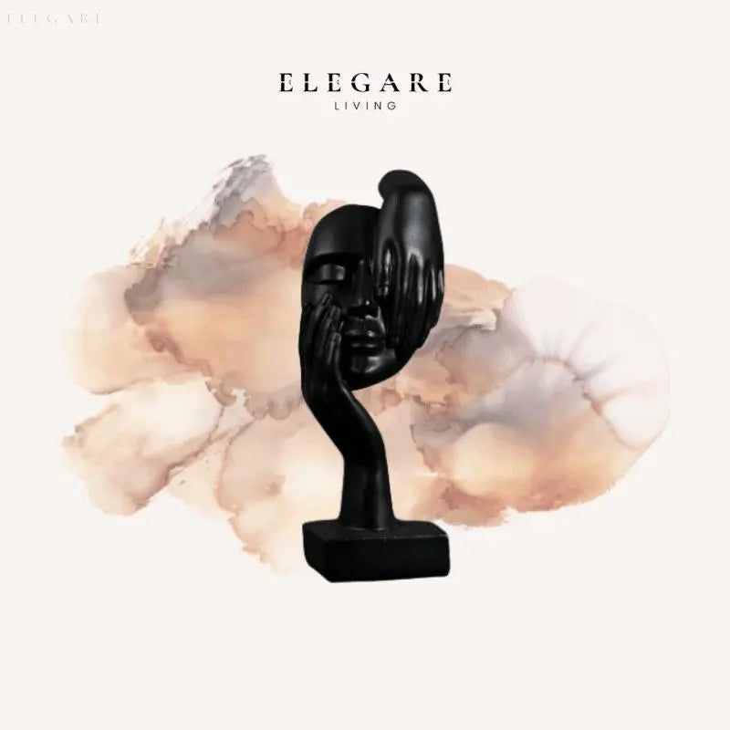 Alega - Abstrakte Statue Ornament für Zuhause - Elegare - DEA073 -  Supreme-Black-B 