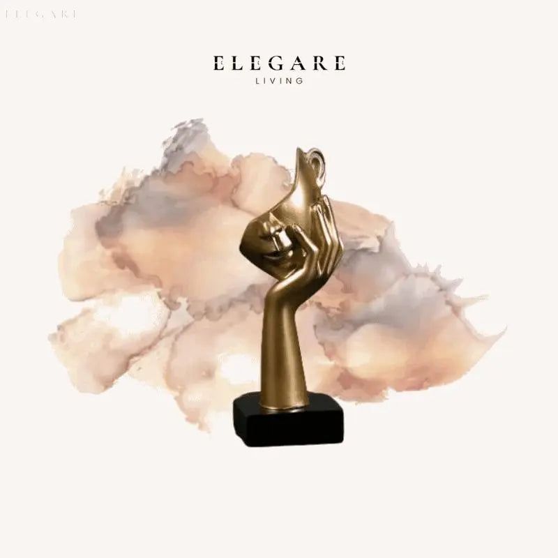 Alega - Abstrakte Statue Ornament für Zuhause - Elegare - DEA073 -  Luxury-Gold-C 