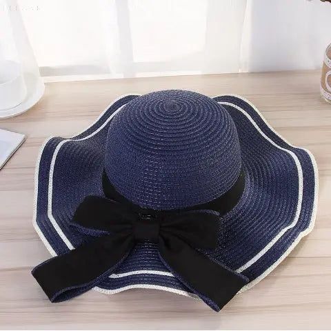 Aliza StrawHat - Frauen Casual BowtieTravel Strand Hut Elegare