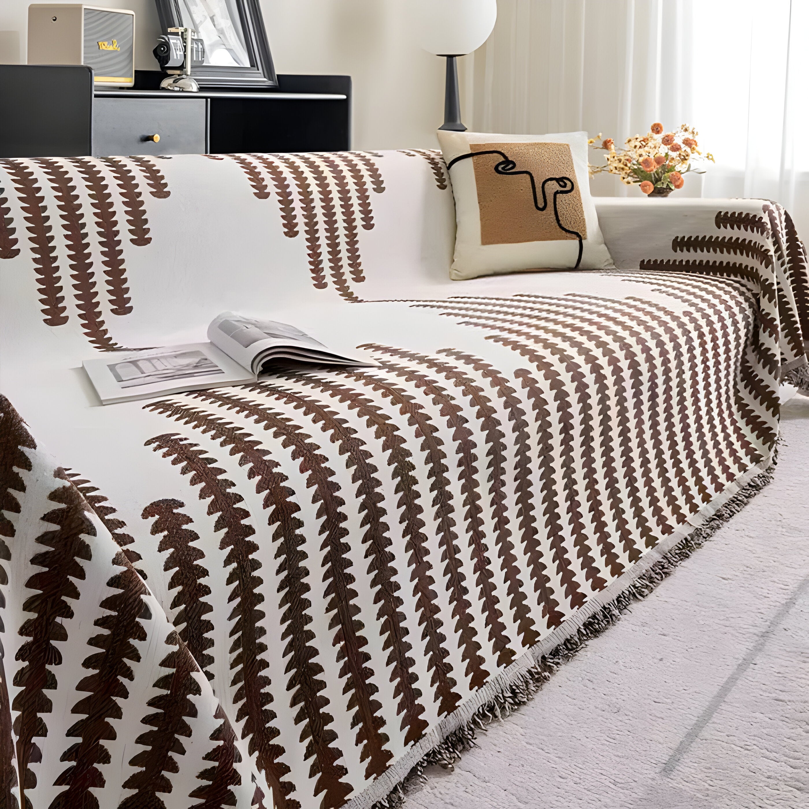 HomeHaven Cover - Doppelseitige Chenille-Stoff-Sofahusse
