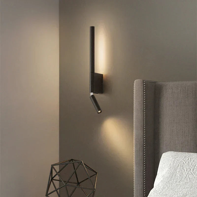 Detailansicht der Wandleuchte aus Aluminium und Kunststoff