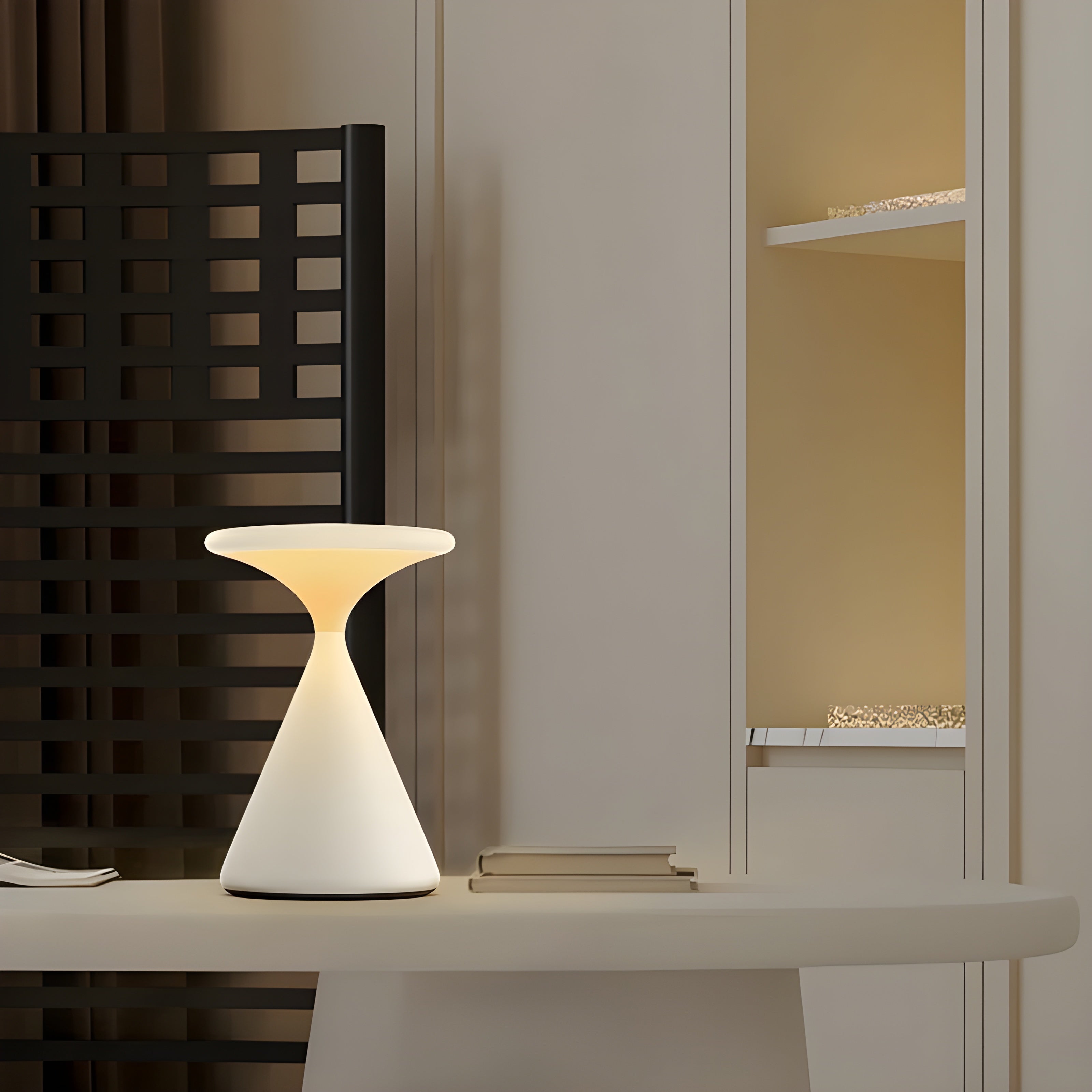CalmGlow Lamp - Runde Touch-Dimm-Tischlampe