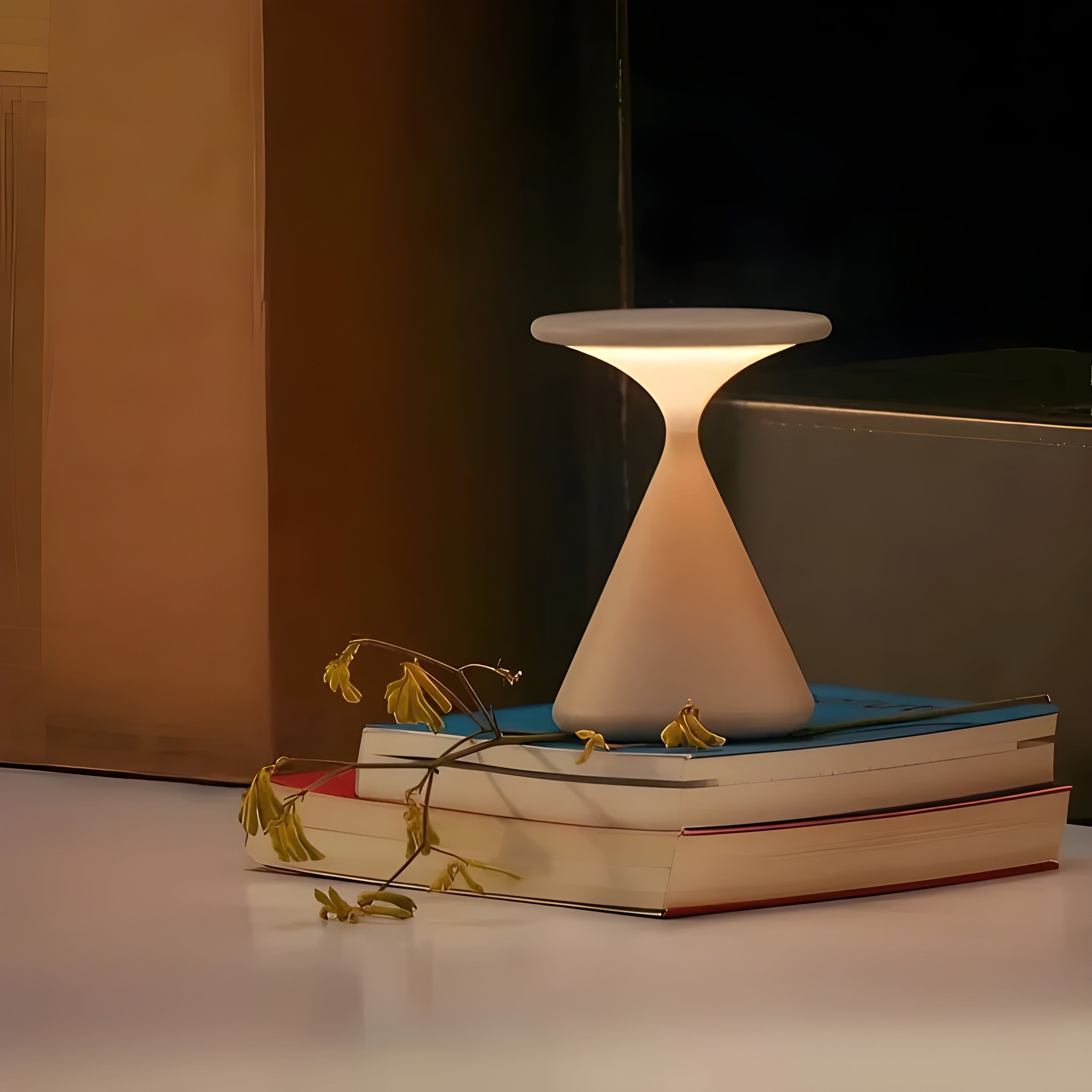 CalmGlow Lamp - Runde Touch-Dimm-Tischlampe
