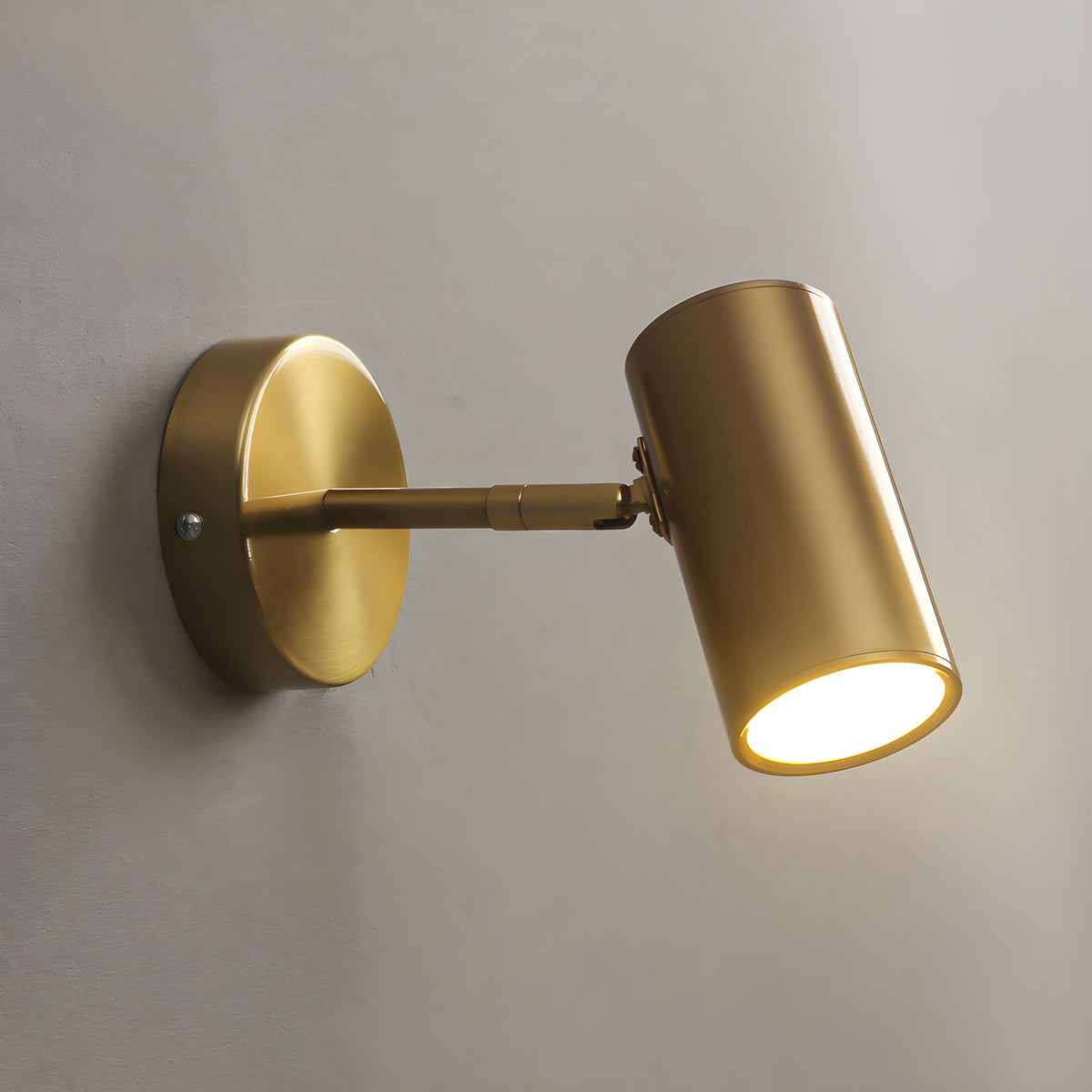 Schwenkbare Metall-Wandleuchte in Matt-Schwarz, Seitenansicht